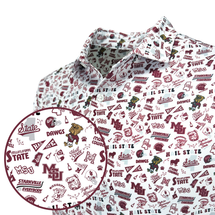 Miss State Dawg Gameday Polo - Vintage