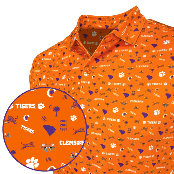 Clemson Tiger Safari Polo