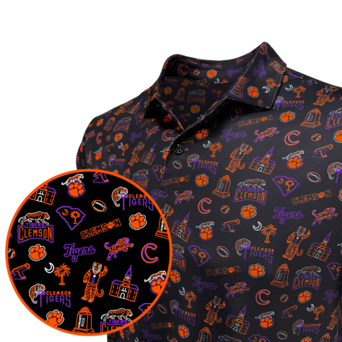 Clemson Neon Nightlife Polo