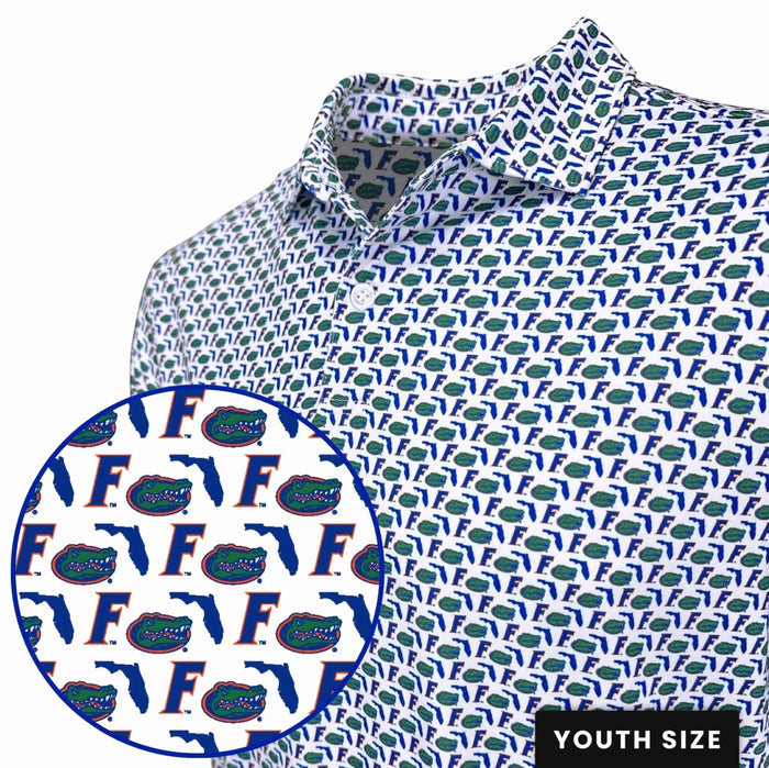 UF Youth Old Florida Print Polo