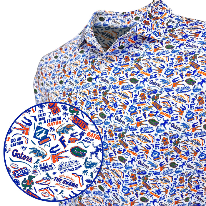 UF Gator Gameday Print Polo - White