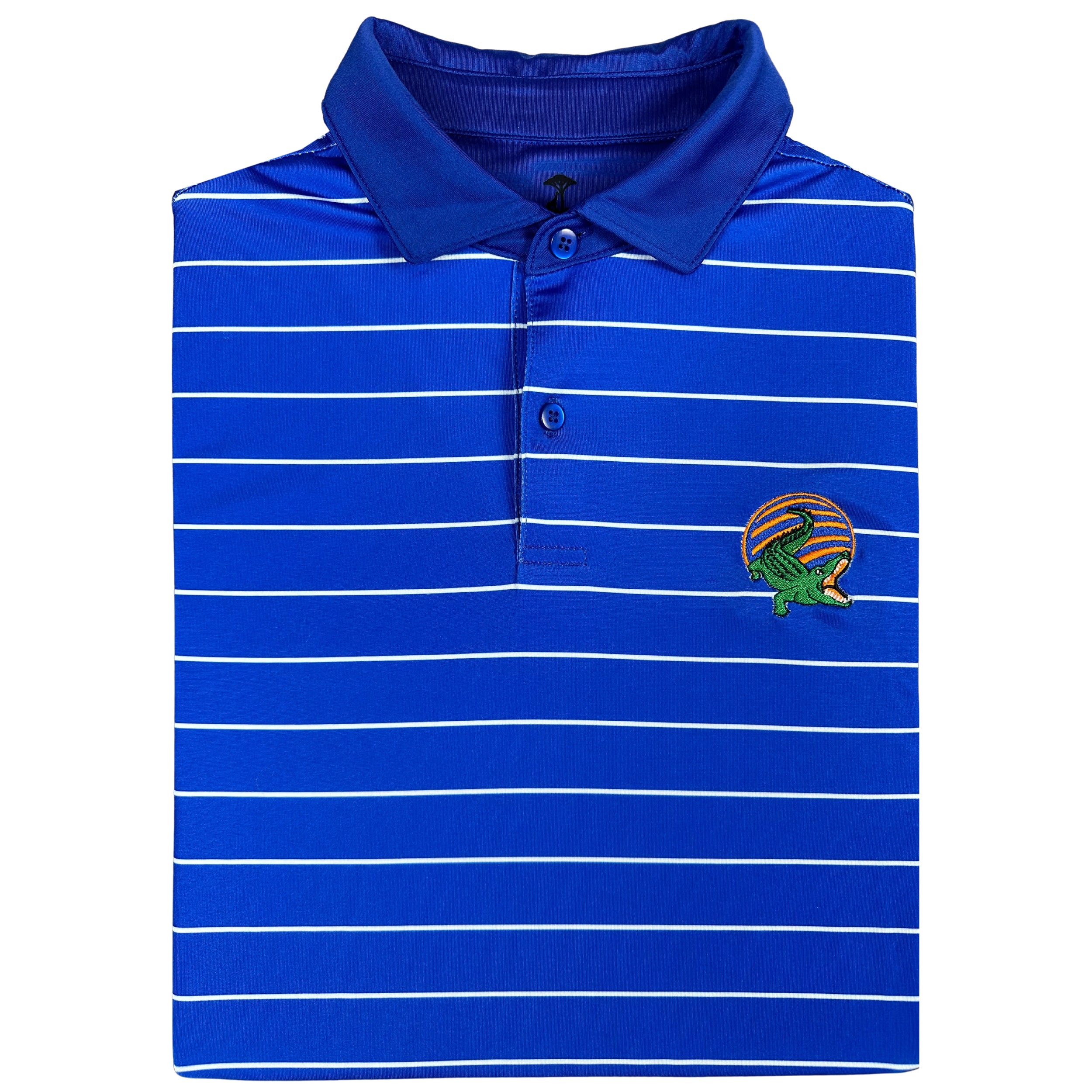 Bold Blue Stripe Gator Polo