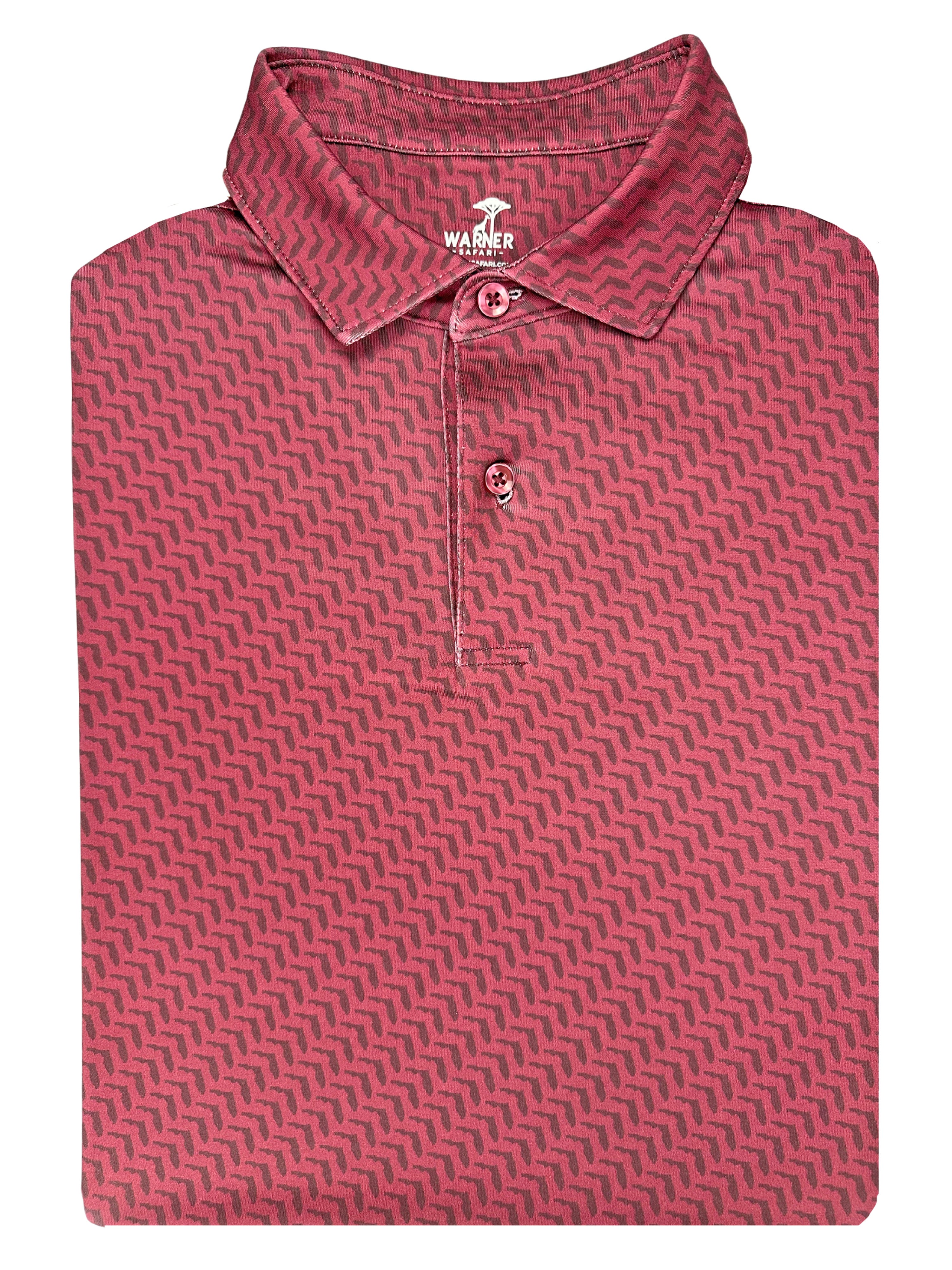 Florida Gritty Garnet Print Polo