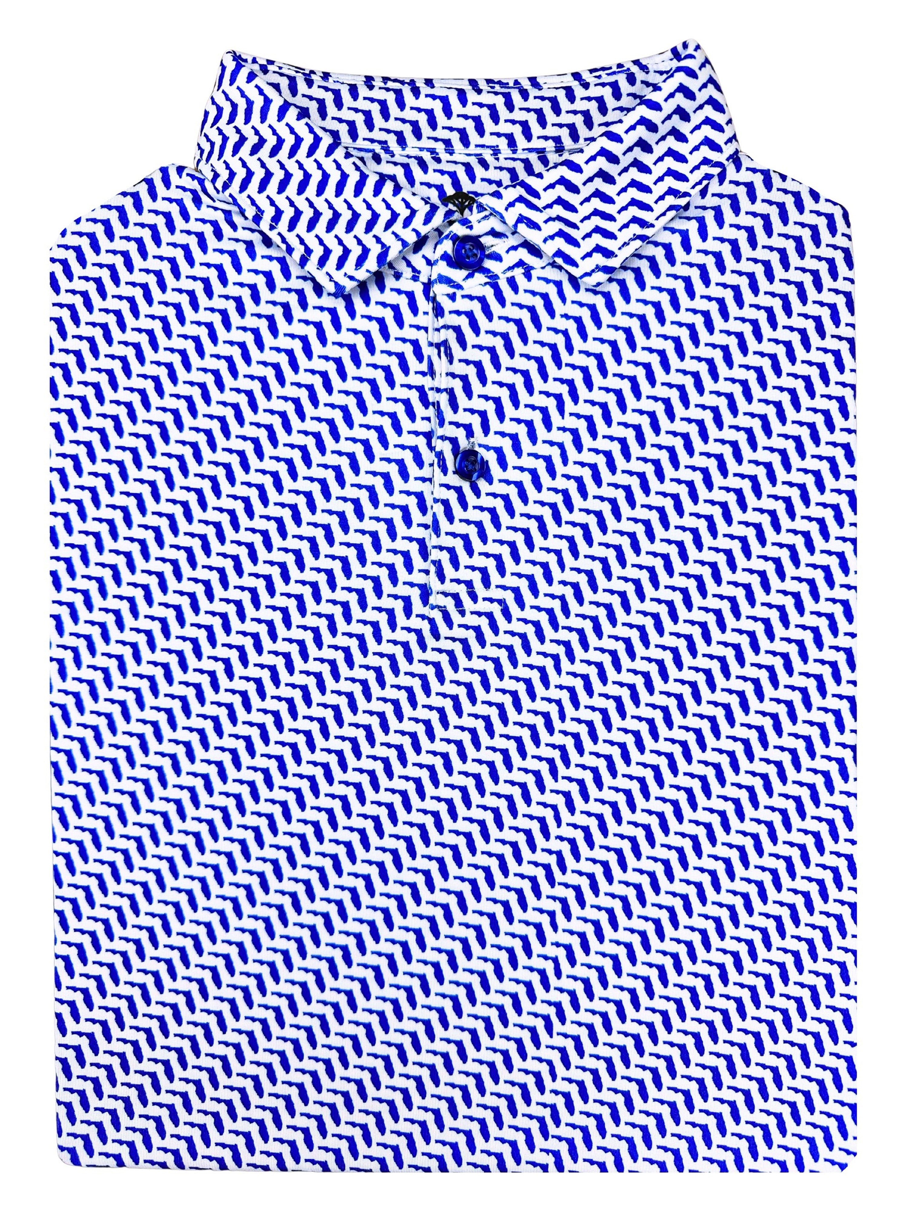 Florida Print Blue Shirt for Men