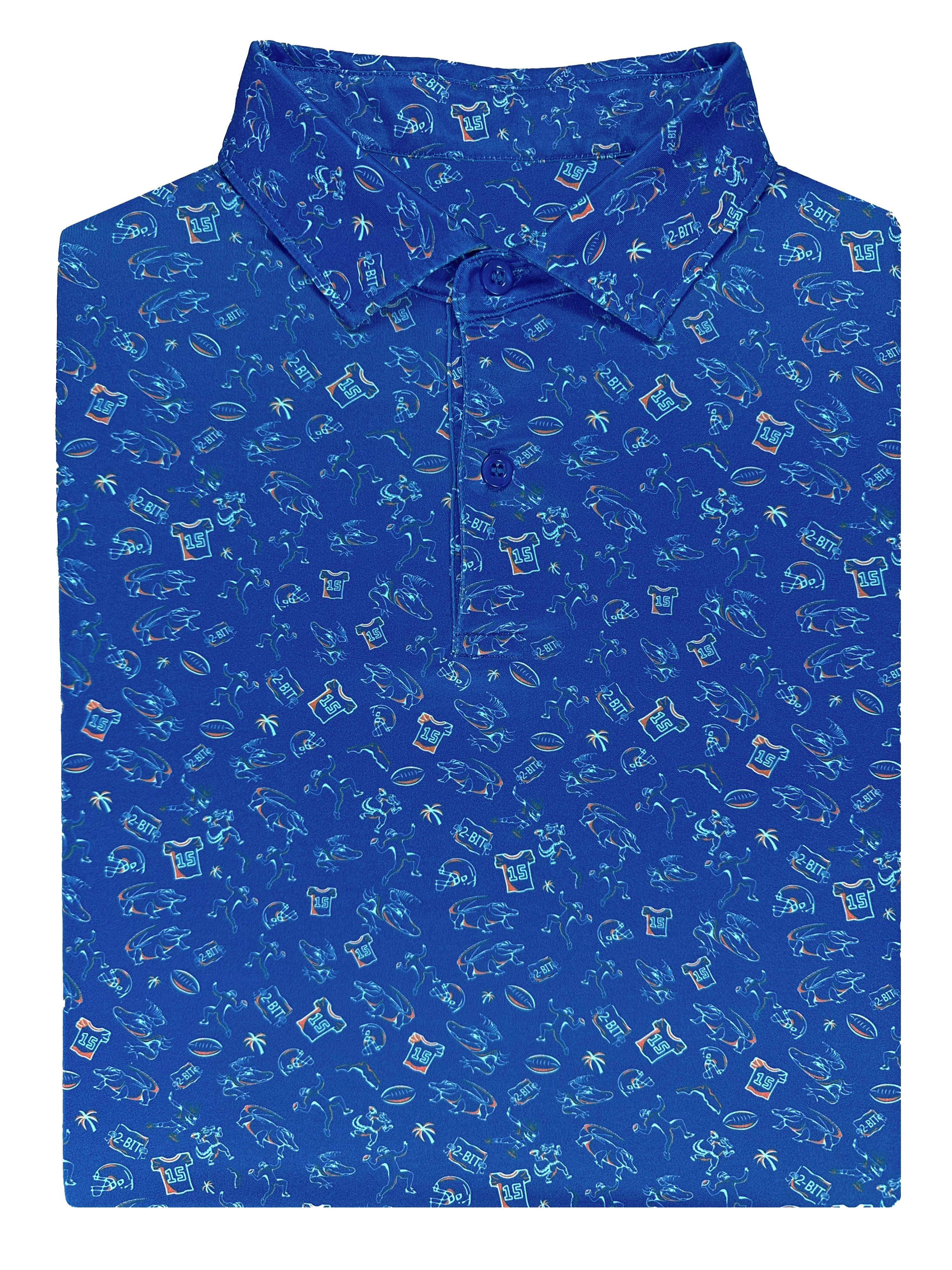 Florida Print Gator Football Blue Shirt for Men