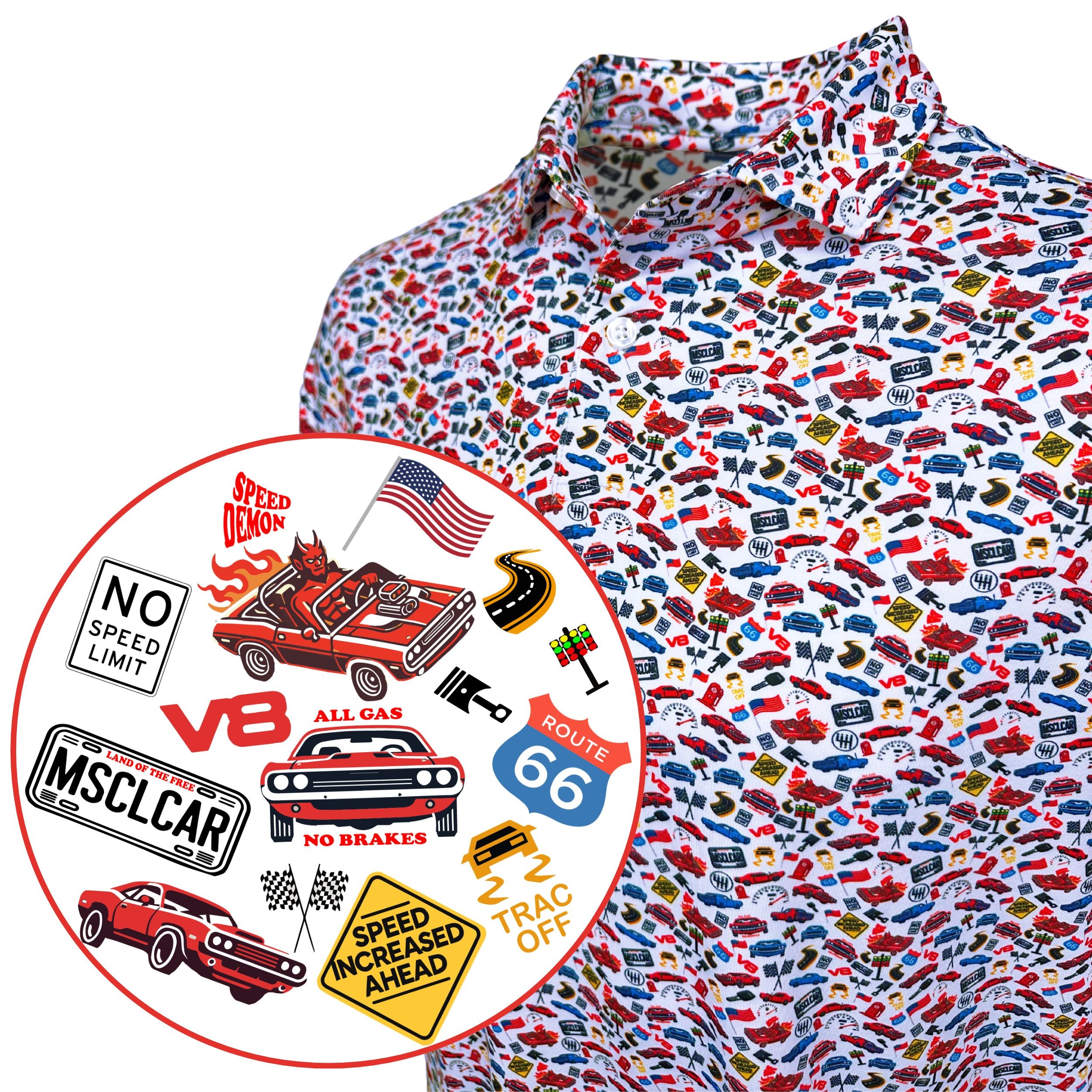 The American Muscle Print Polo