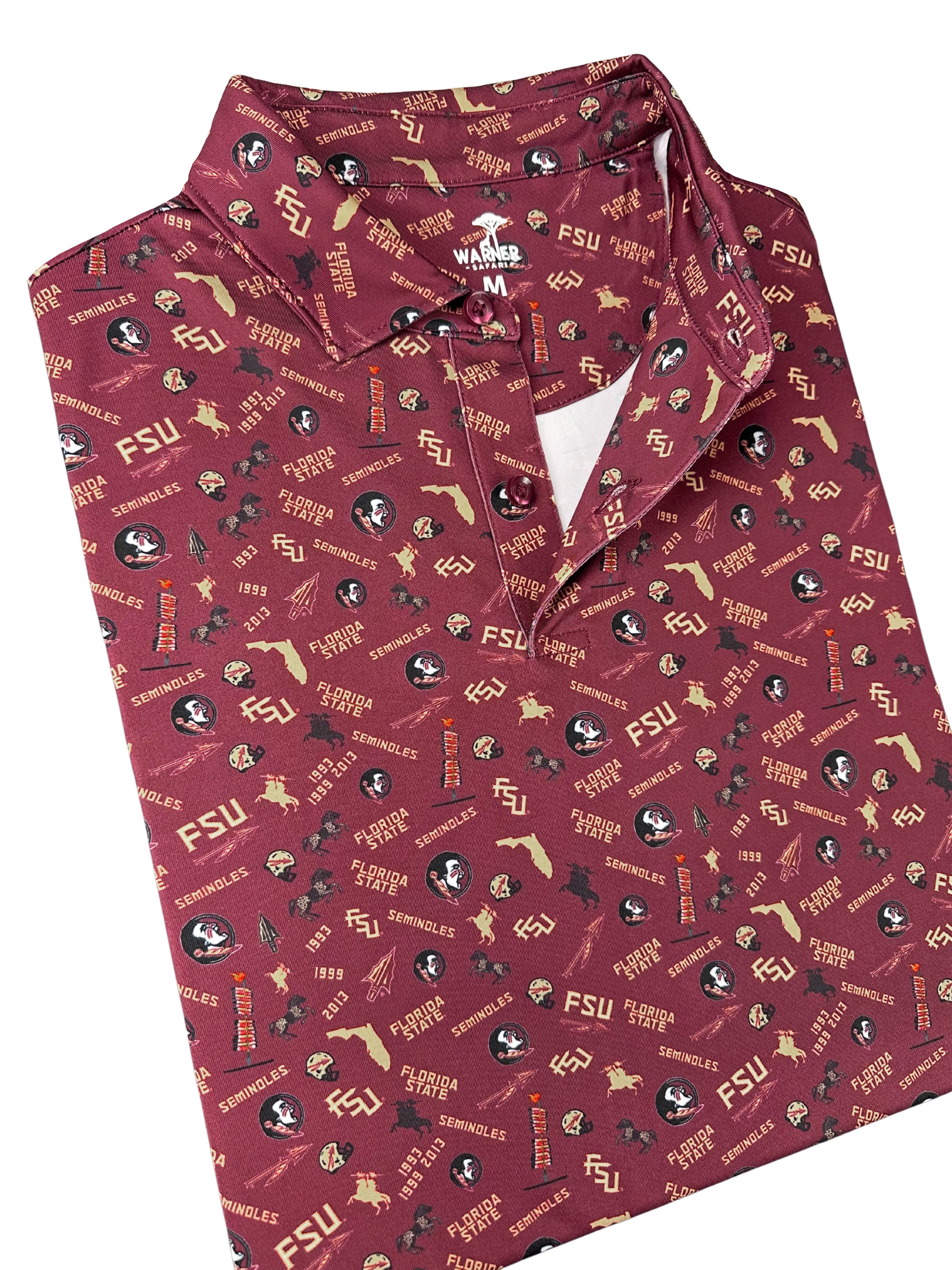 fsu dress shirt Cutter & Buck Florida State Seminoles Easy Care Stretch Oxford Mens Long Sleeve Button Down Shirt in Charcoal
