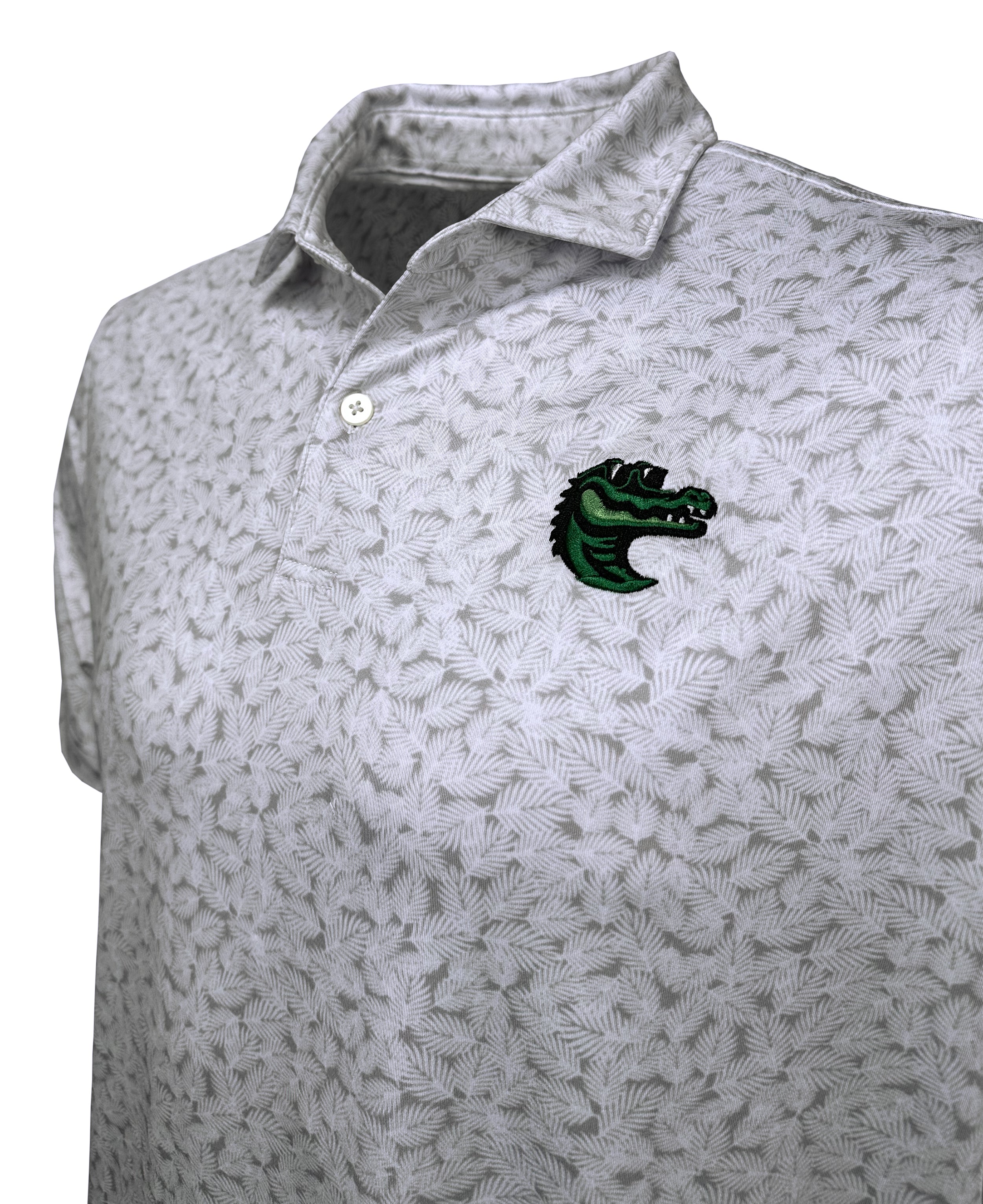 Groovy Gator Tropical Print Polo