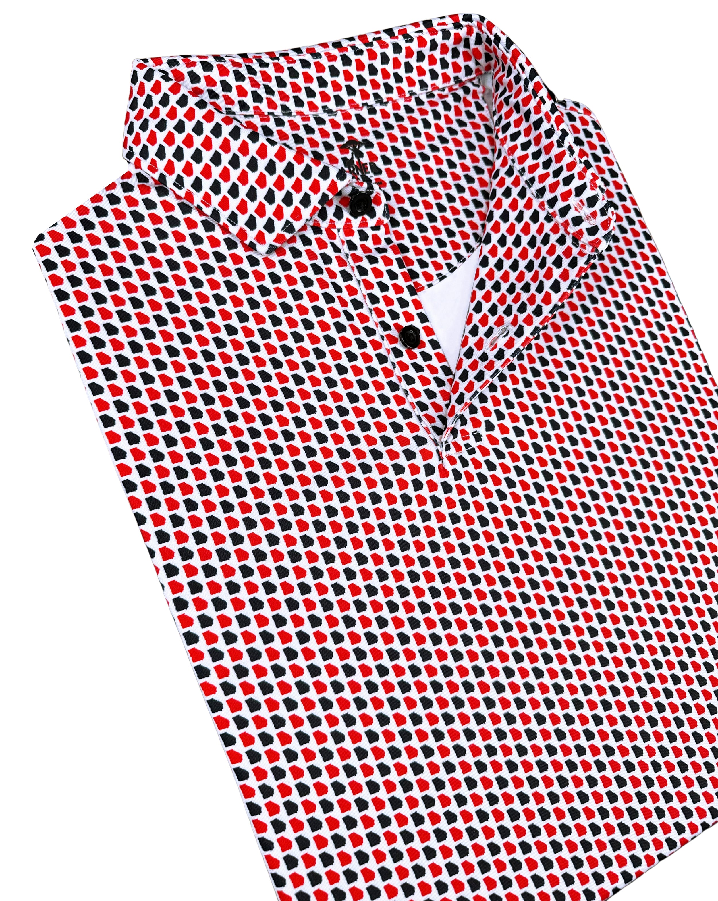 Georgia print dawg golf shirt