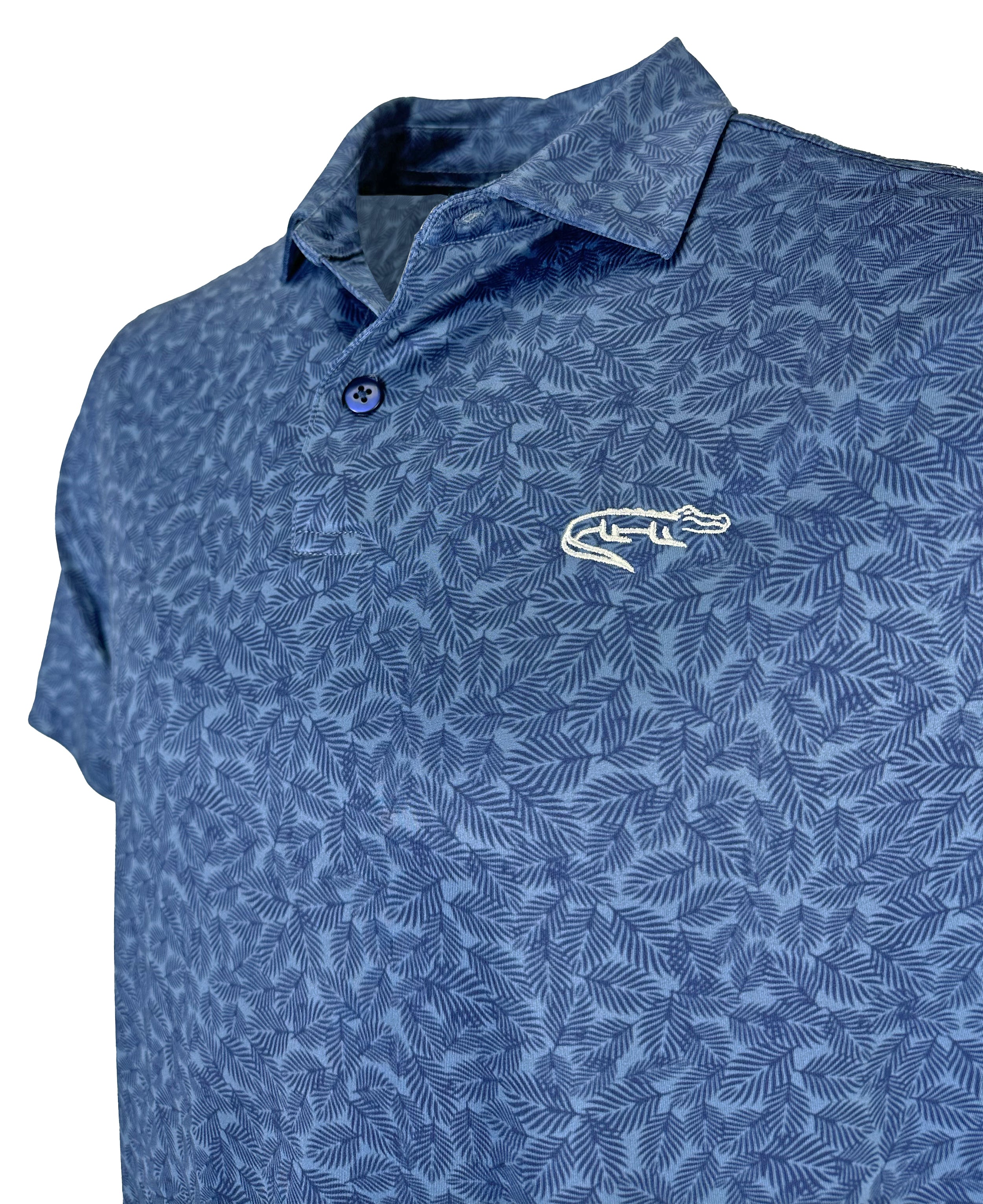 Swamp Gator Tropical Print Polo