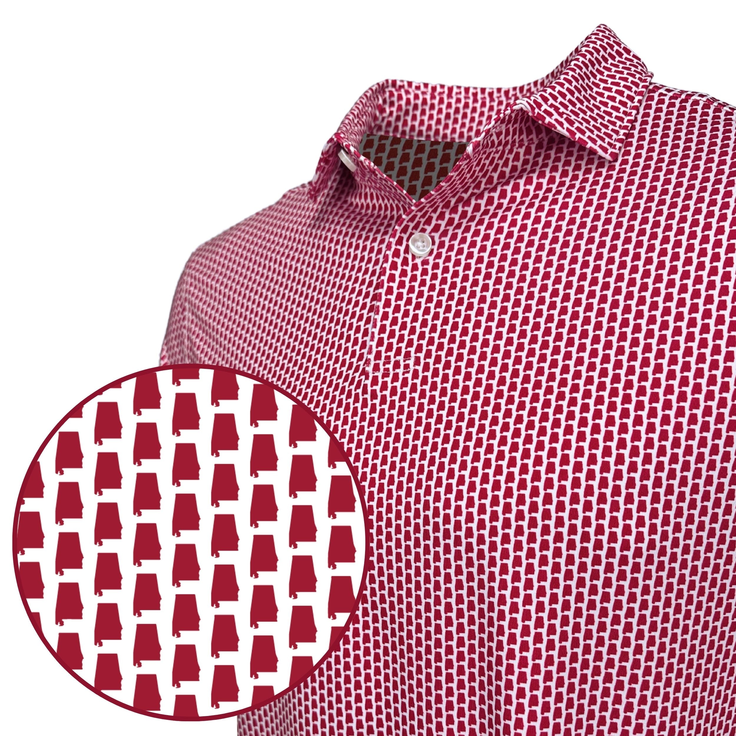 Alabama Print Crimson Polo