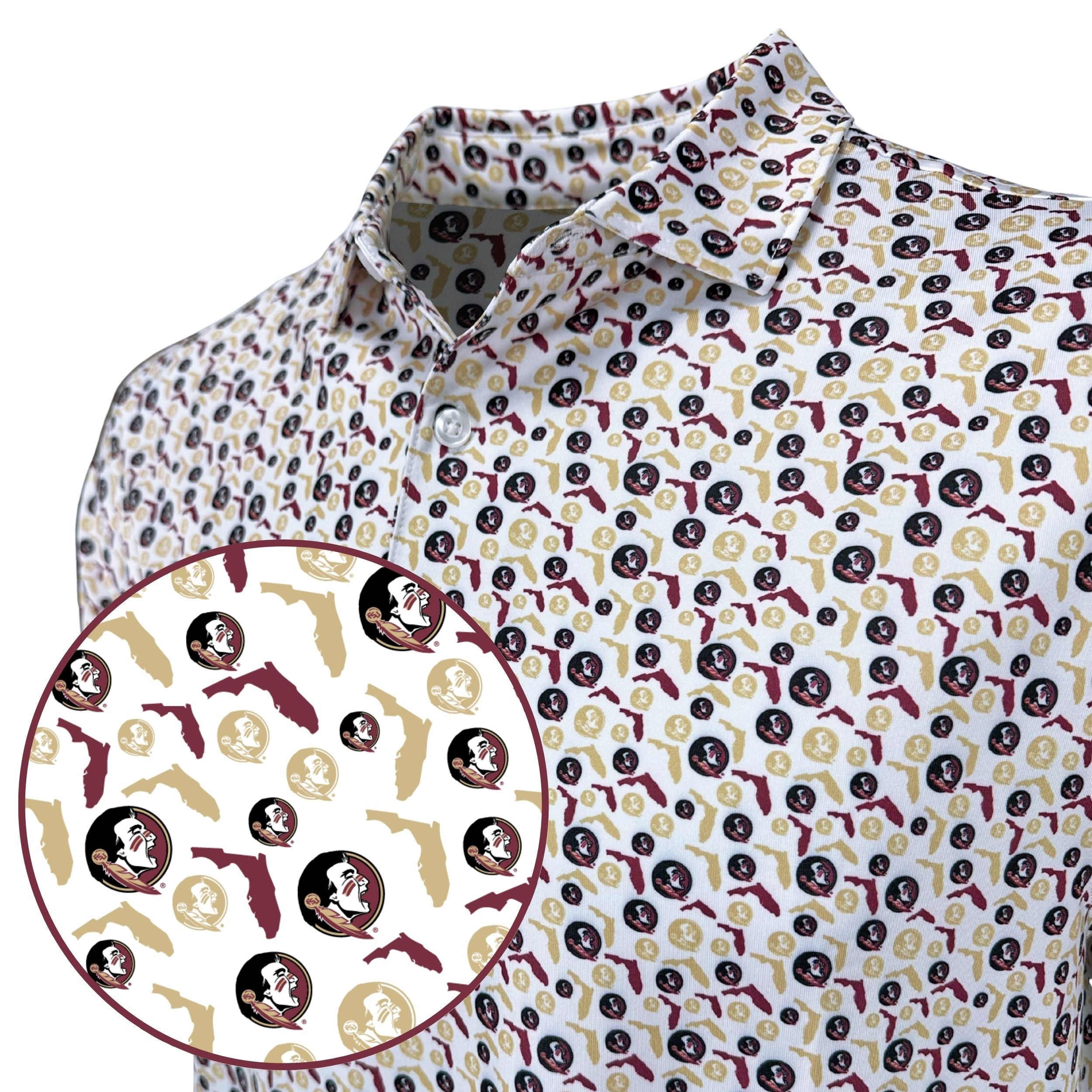 The FSU Fearless Print Polo