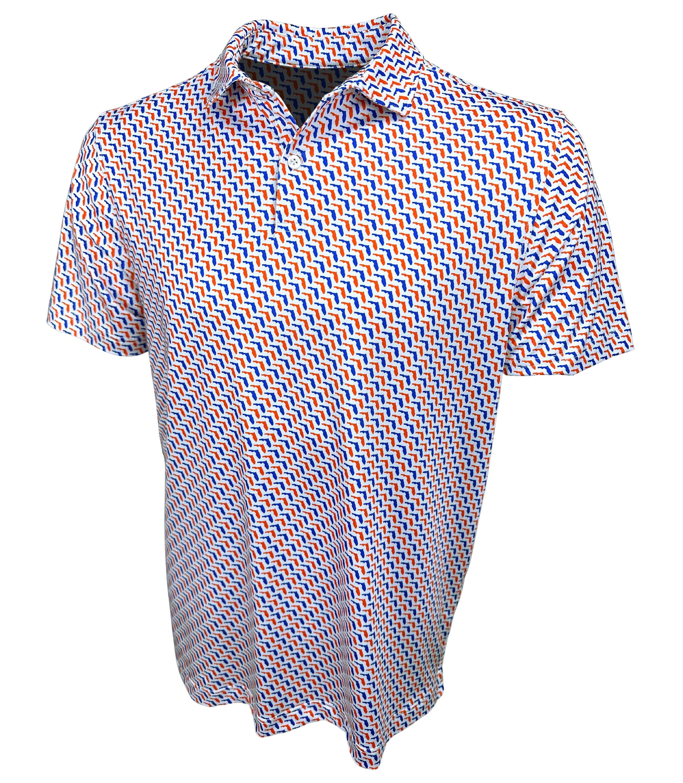 Florida Orange and Blue Polo Shirt Men