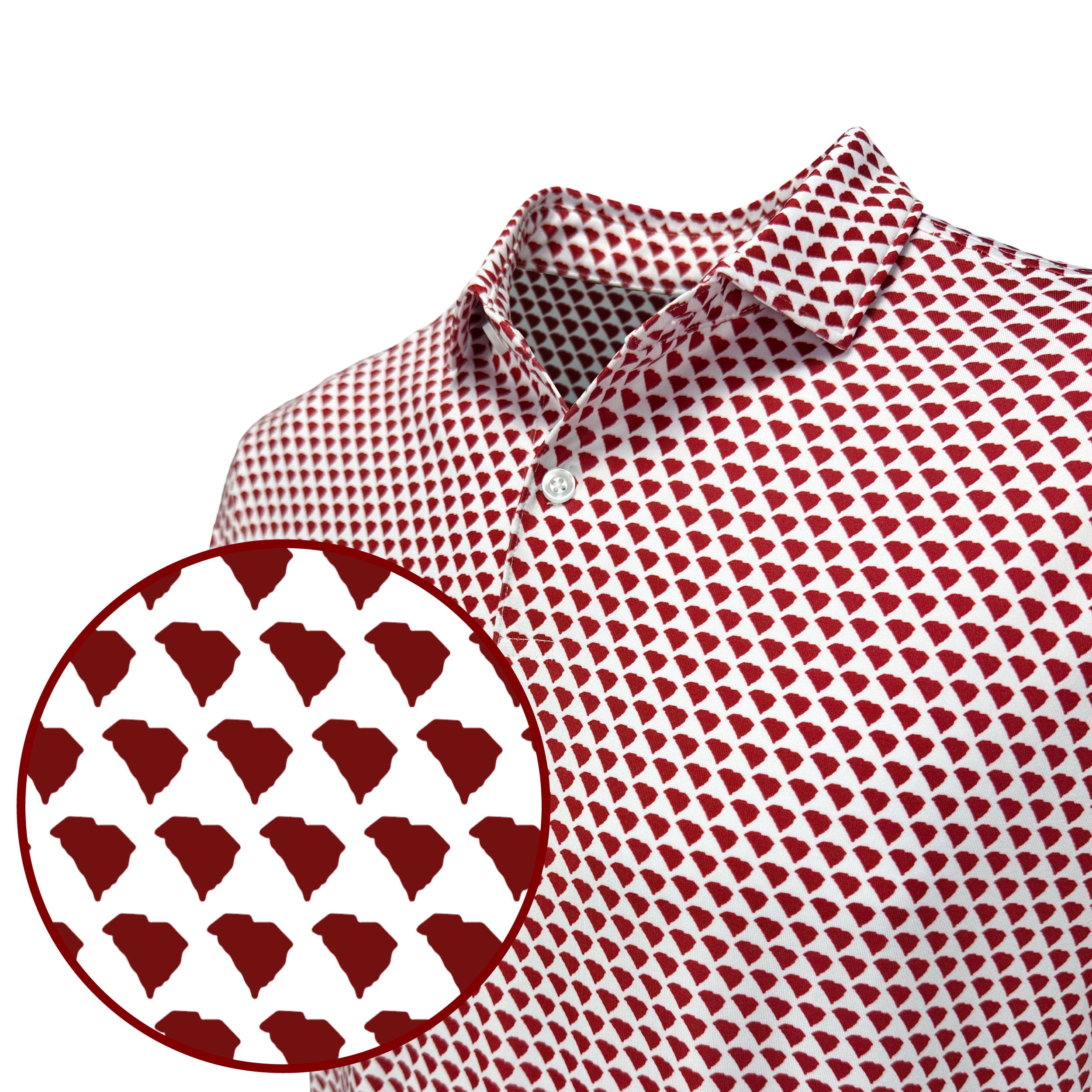 Palmetto State Garnet & White Polo