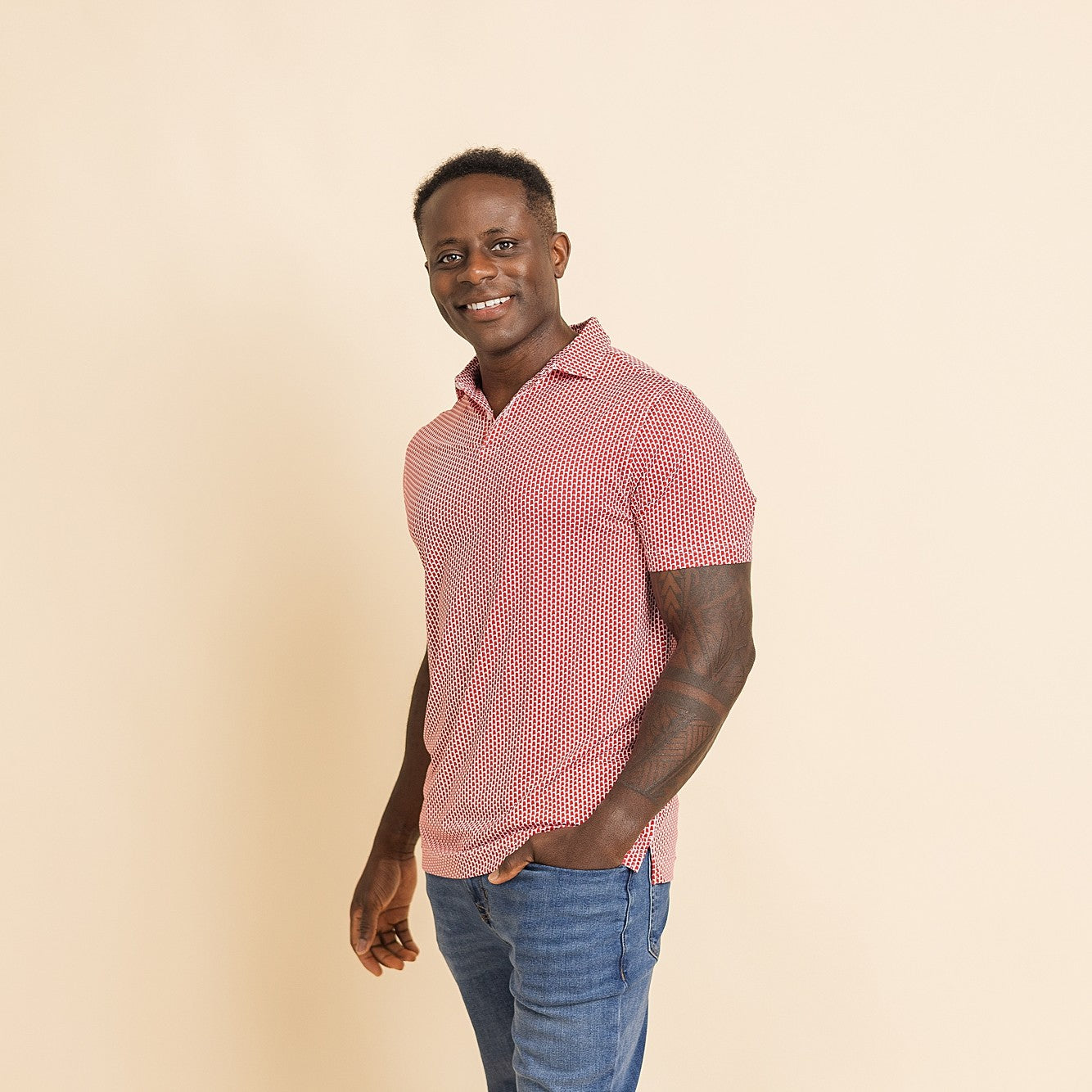 Alabama Print Crimson Polo