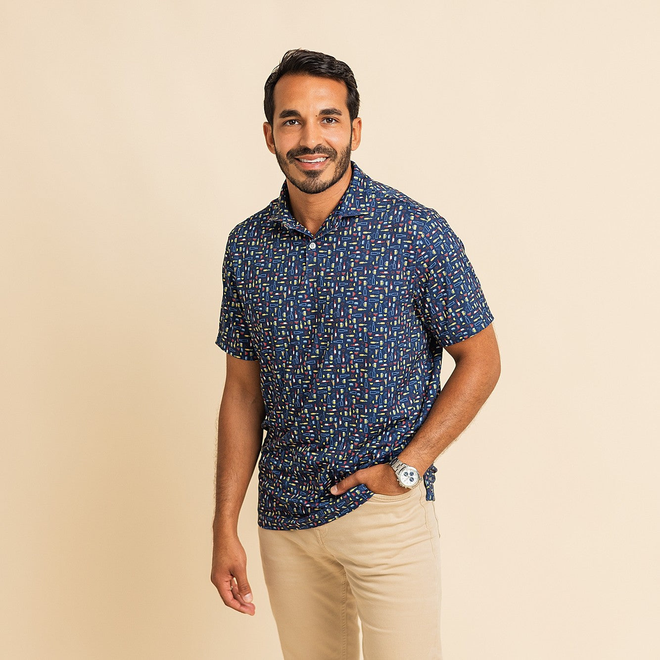 The Brewski Beer Print Polo