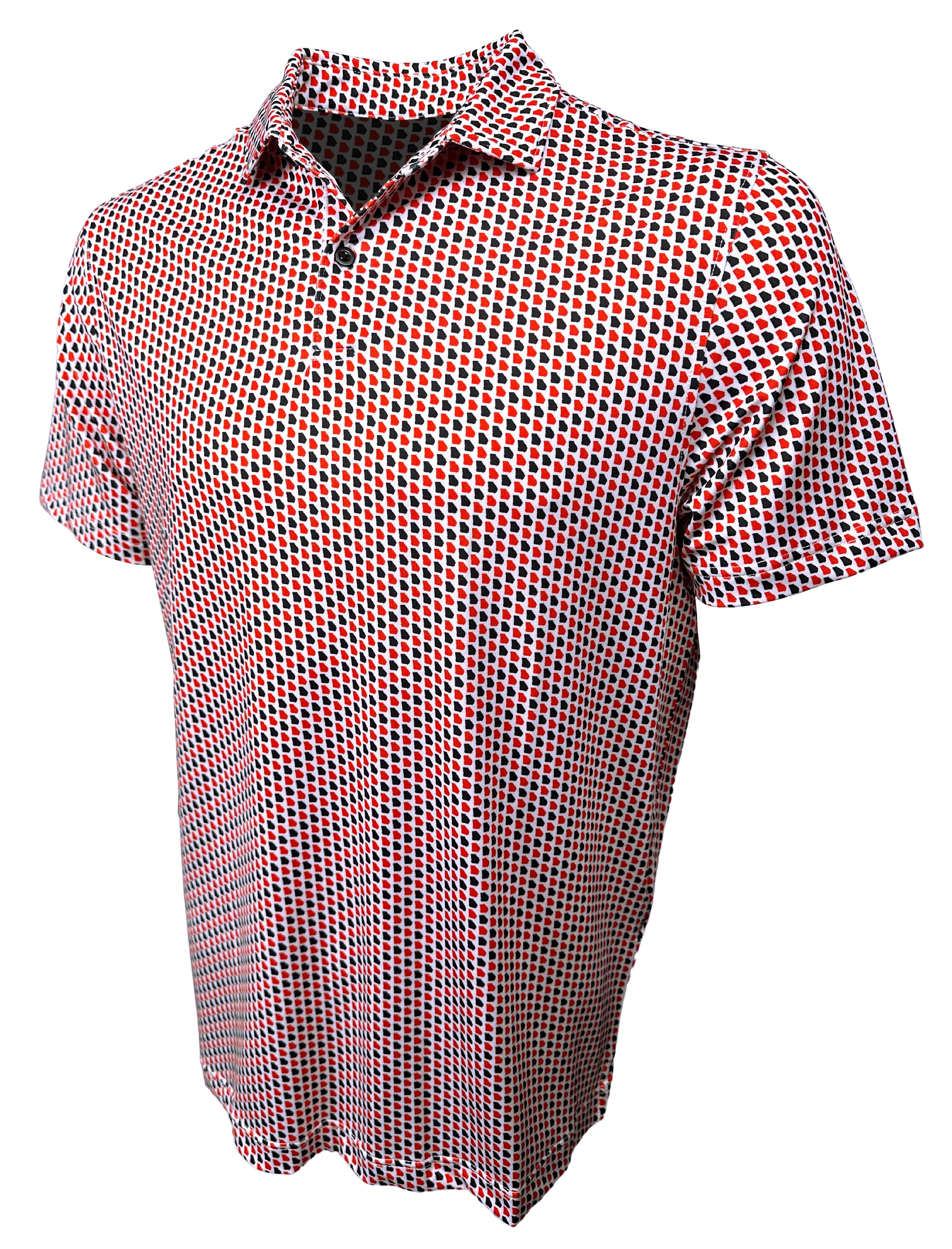 georgia golf shirt red and black