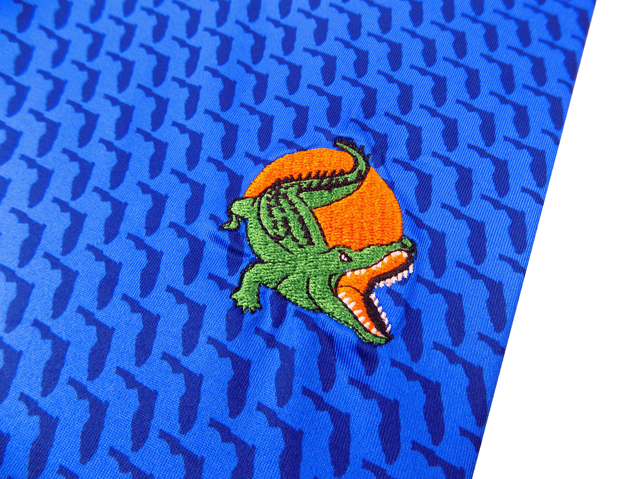 Orange and Blue Gator Embroidered Logo
