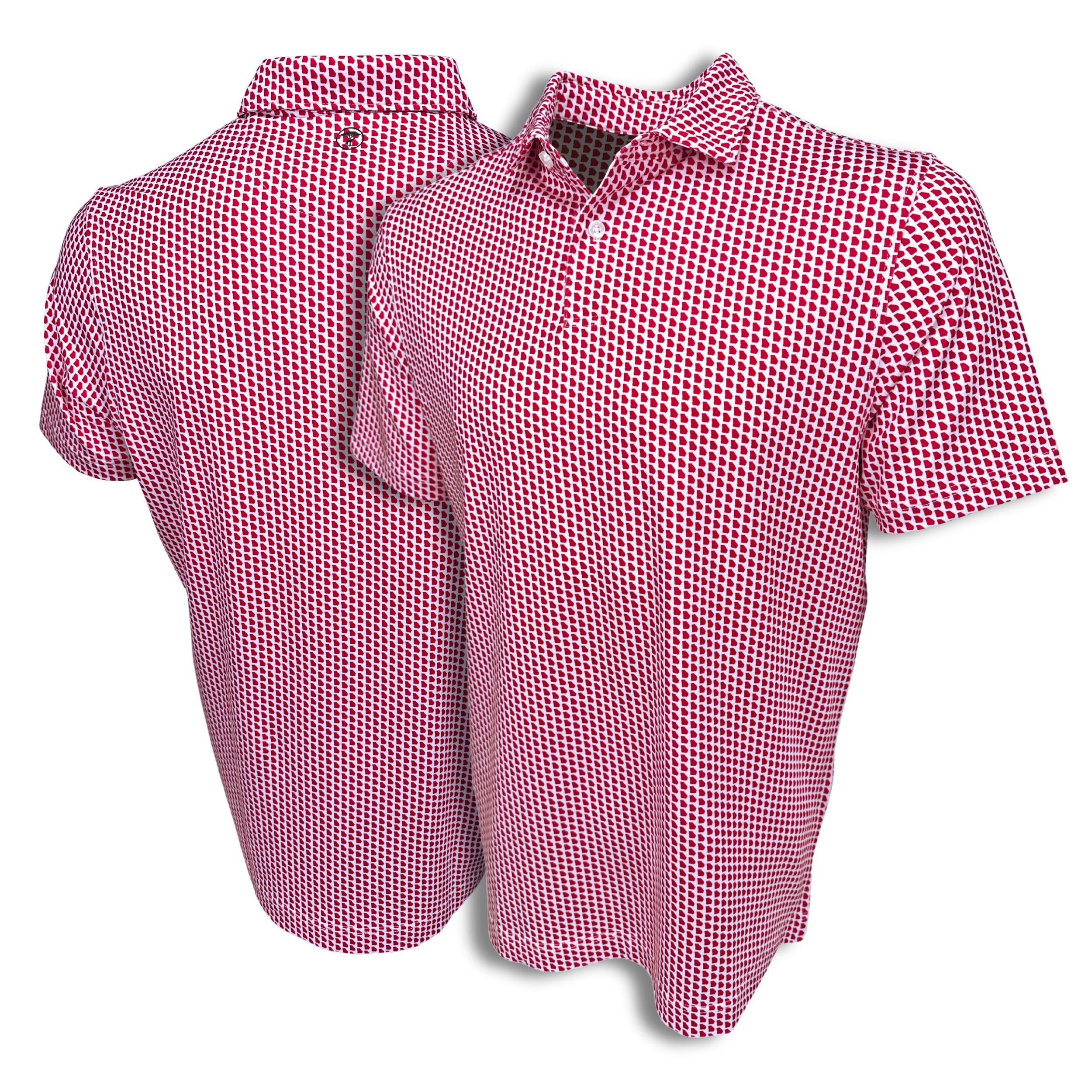 Georgia Red Rage Print Polo