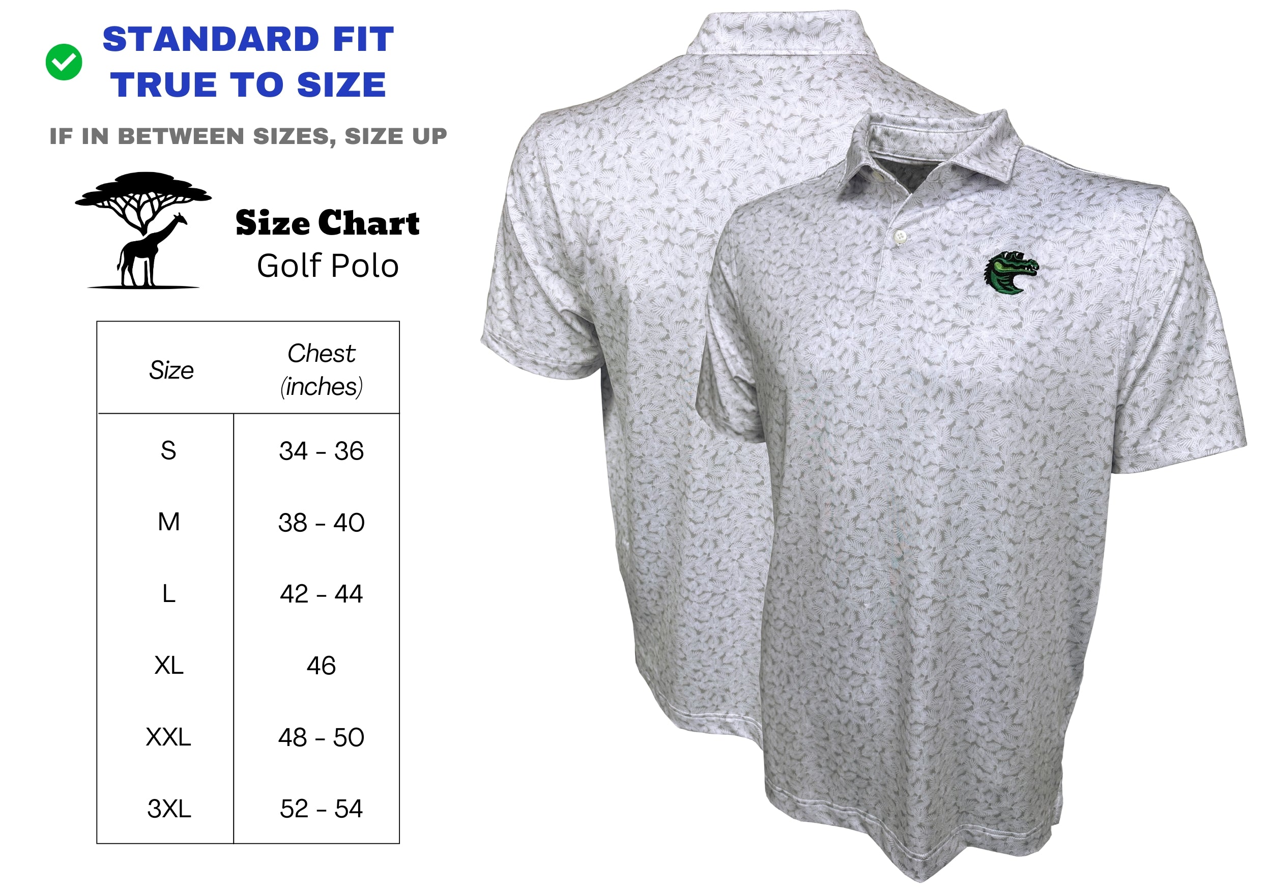 Groovy Gator Tropical Print Polo