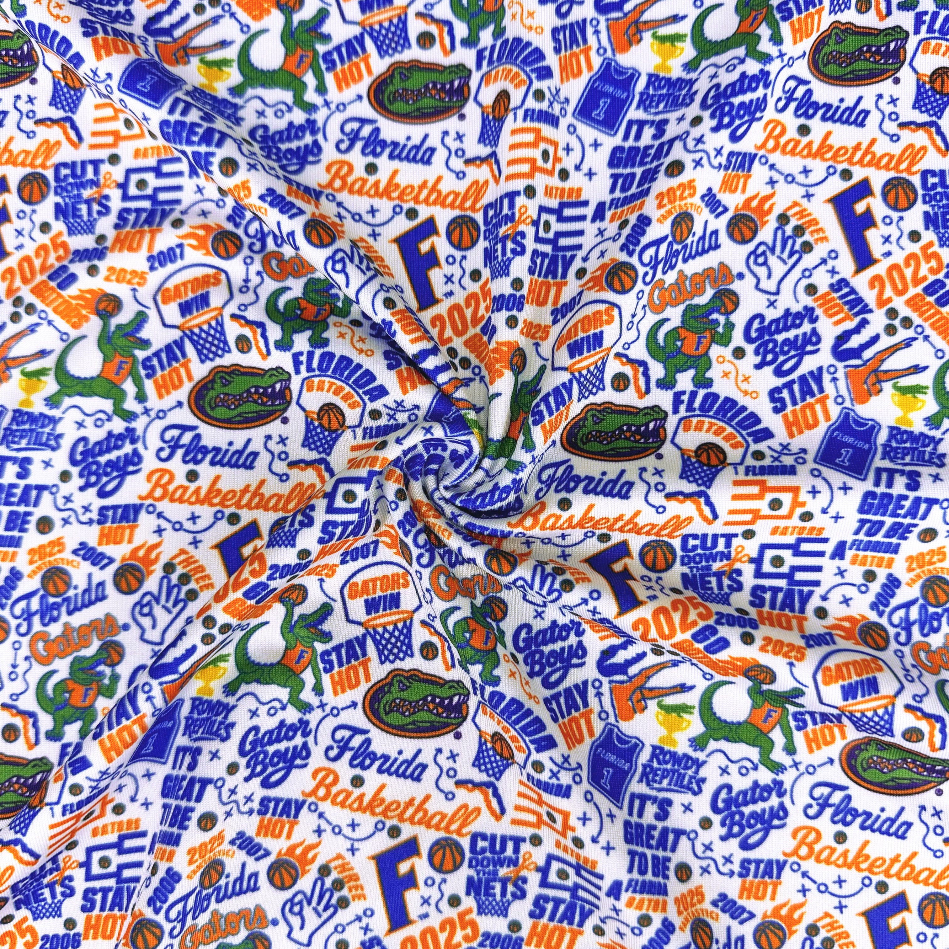 The UF Gator Basketball Print Polo