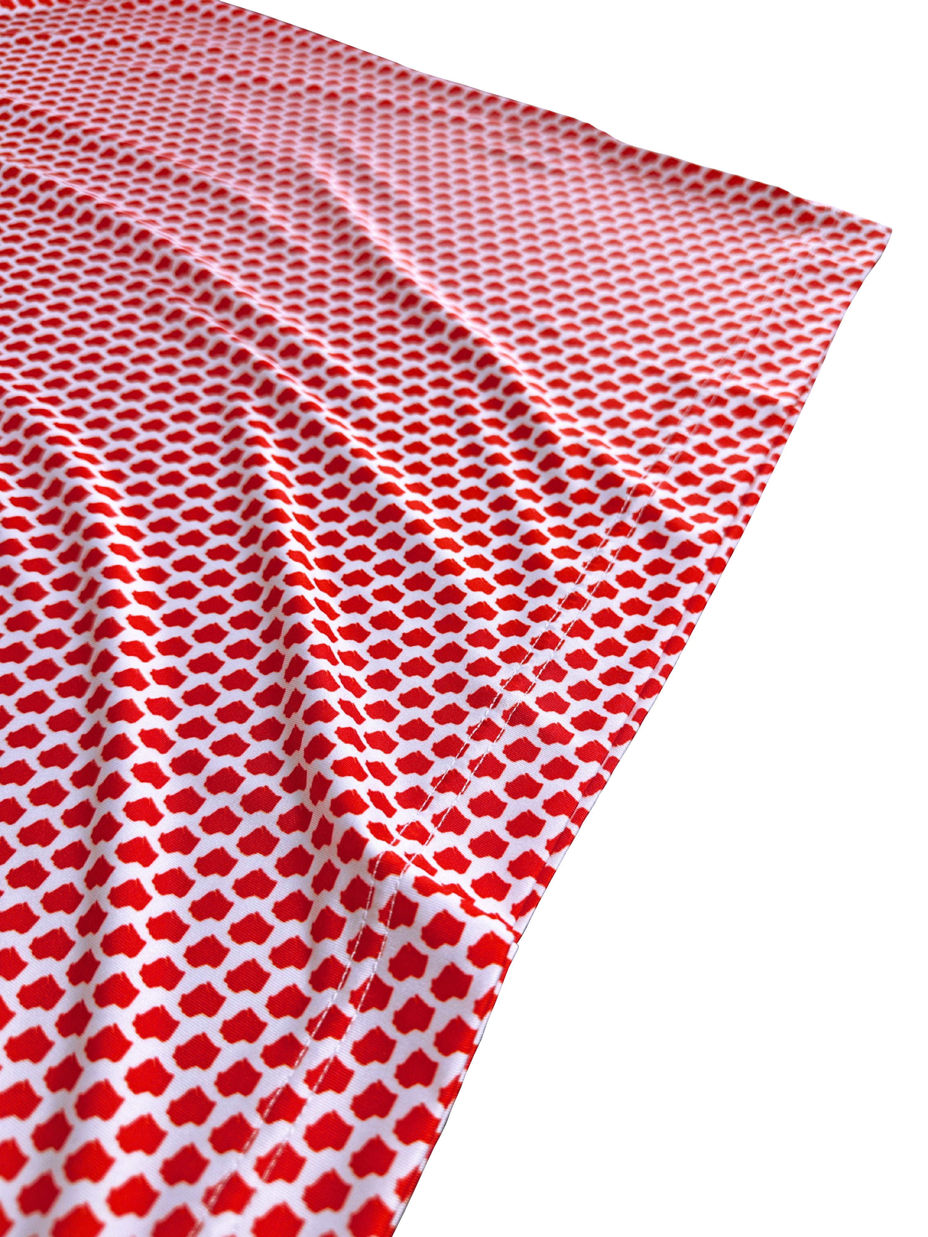 Wisconsin Red Print Polo