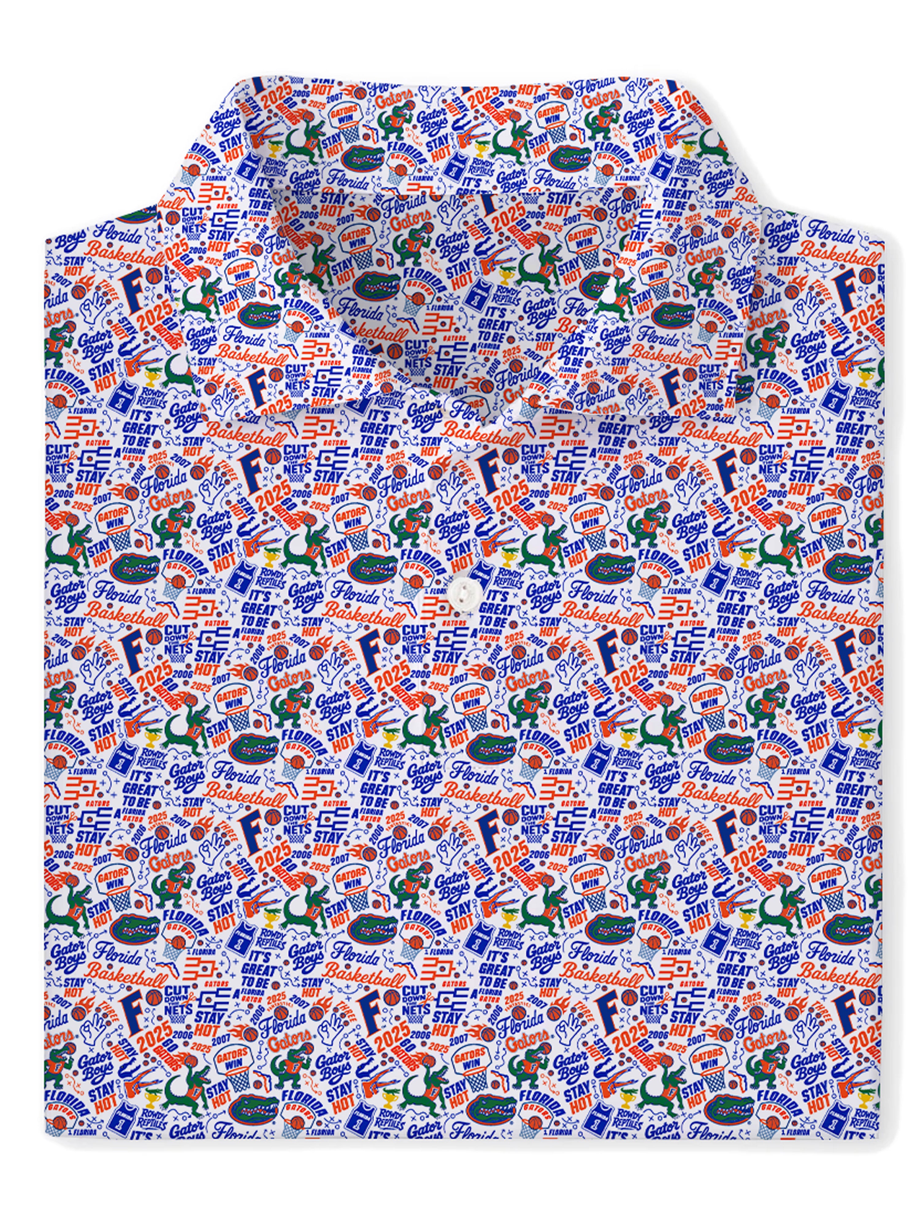 The UF Gator Basketball Print Polo
