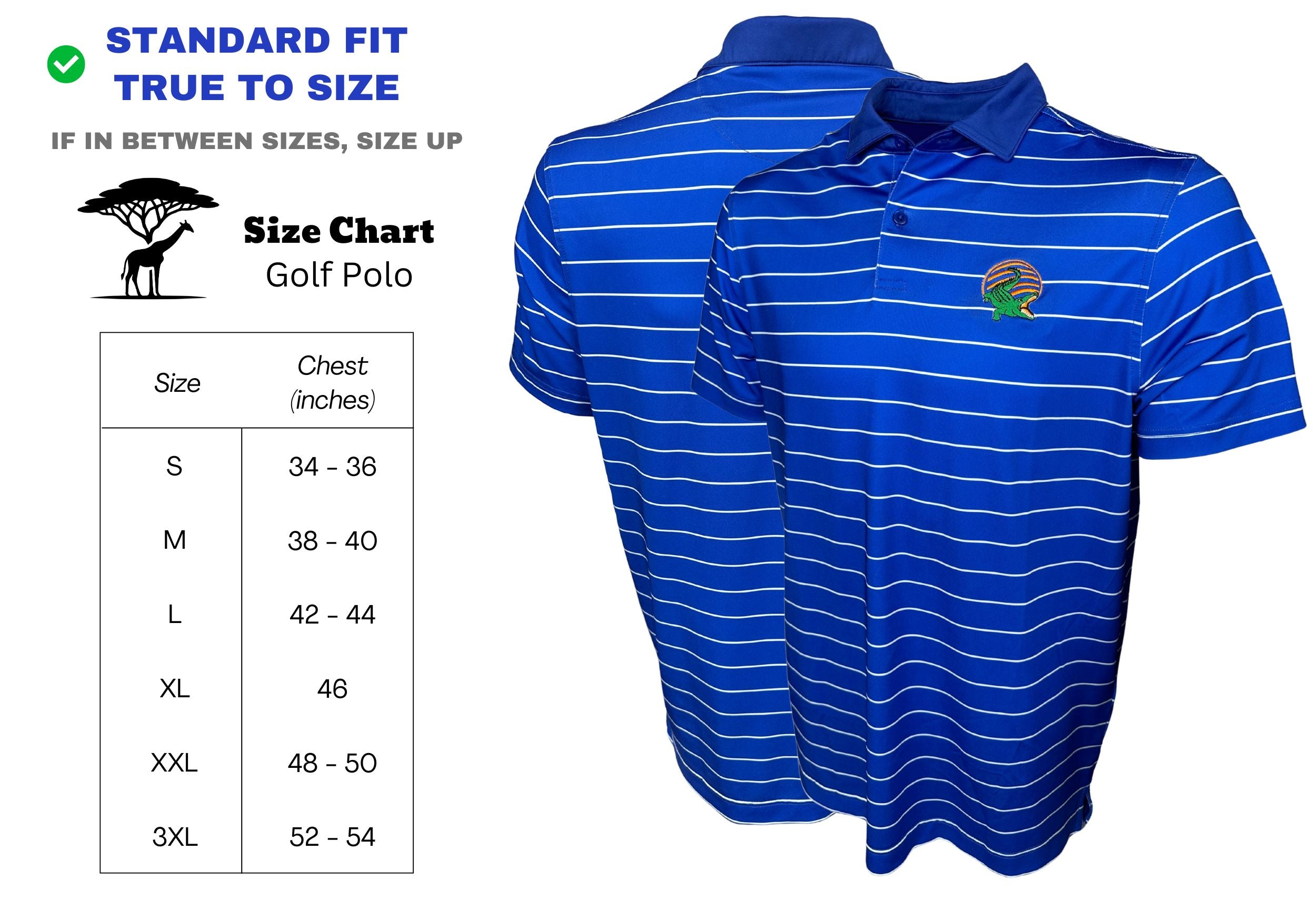 Bold Blue Florida Stripe Polo