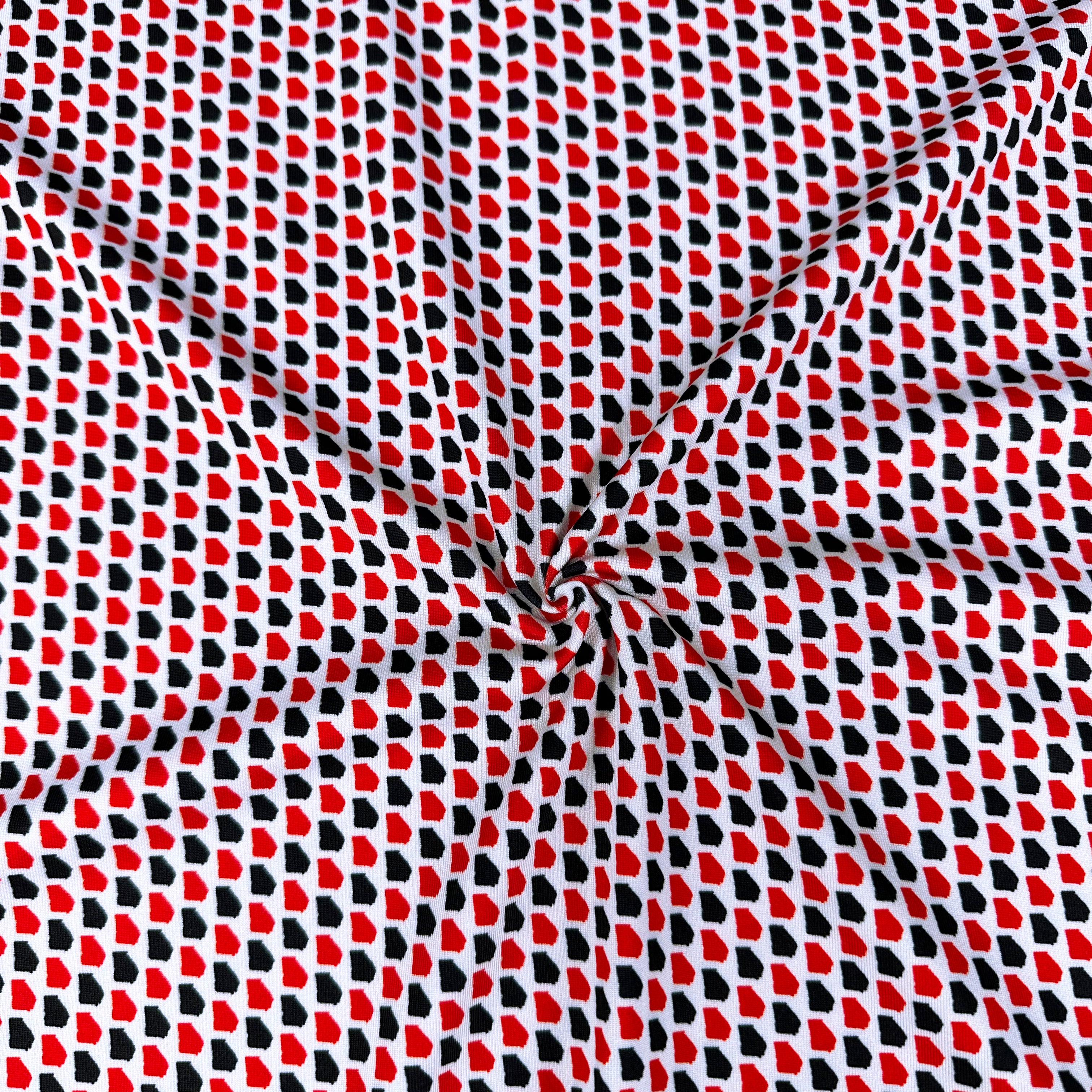 Georgia Red & Black Print Polo