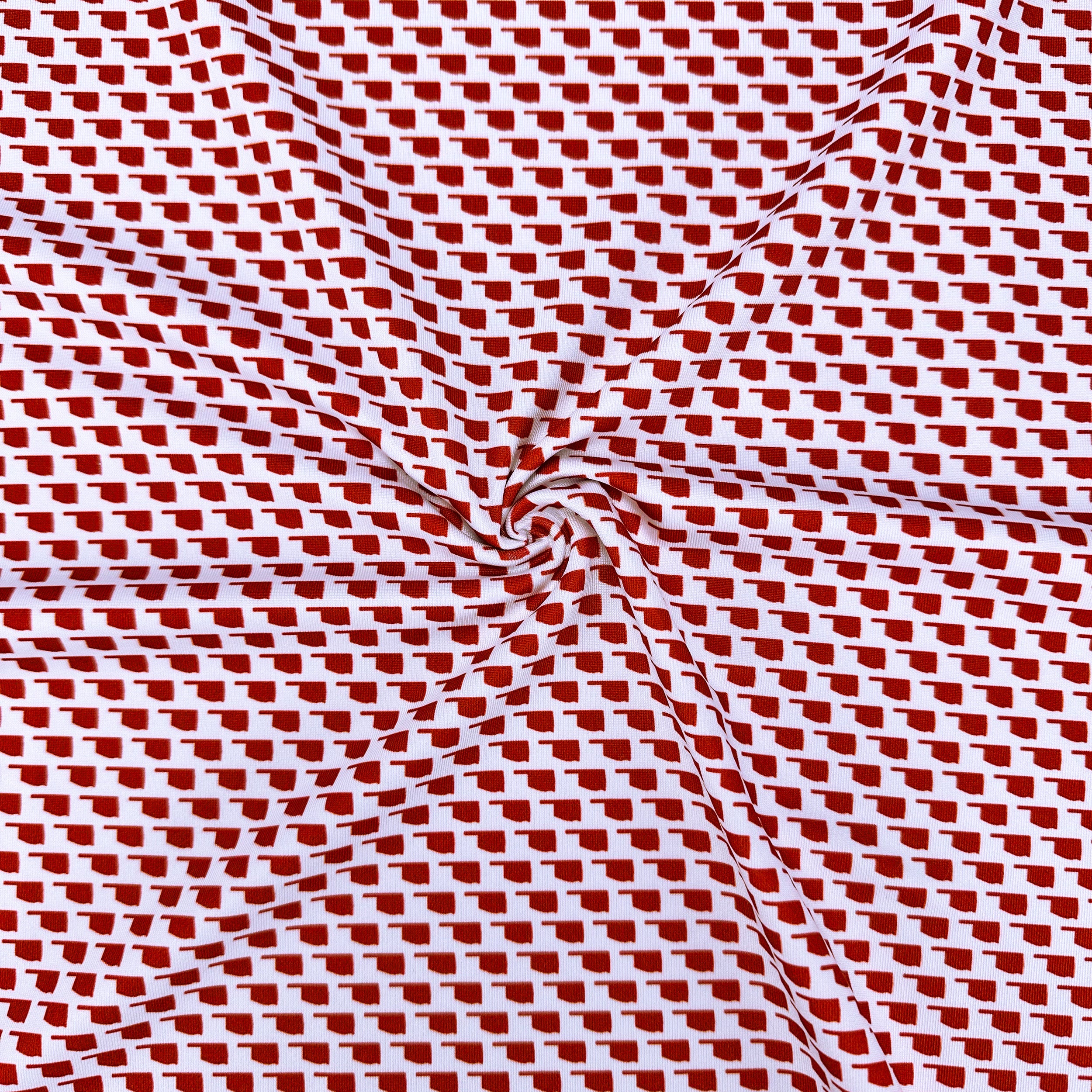 Oklahoma Crimson Red Print Polo