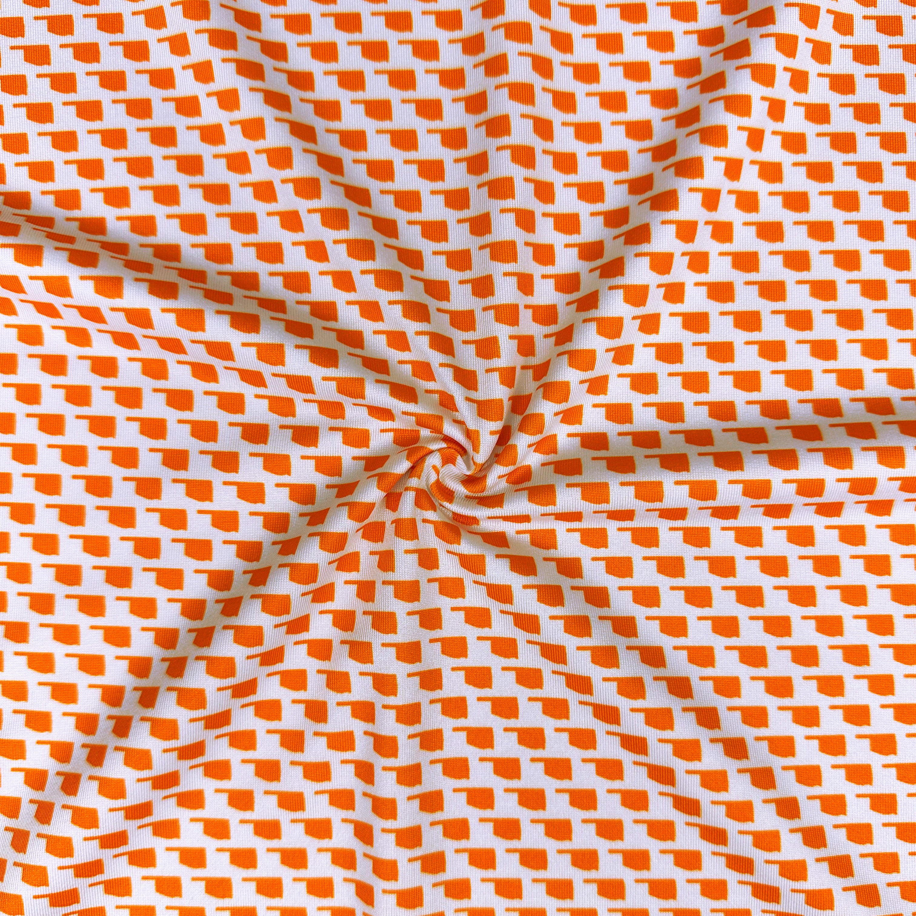 Oklahoma Orange Print Polo
