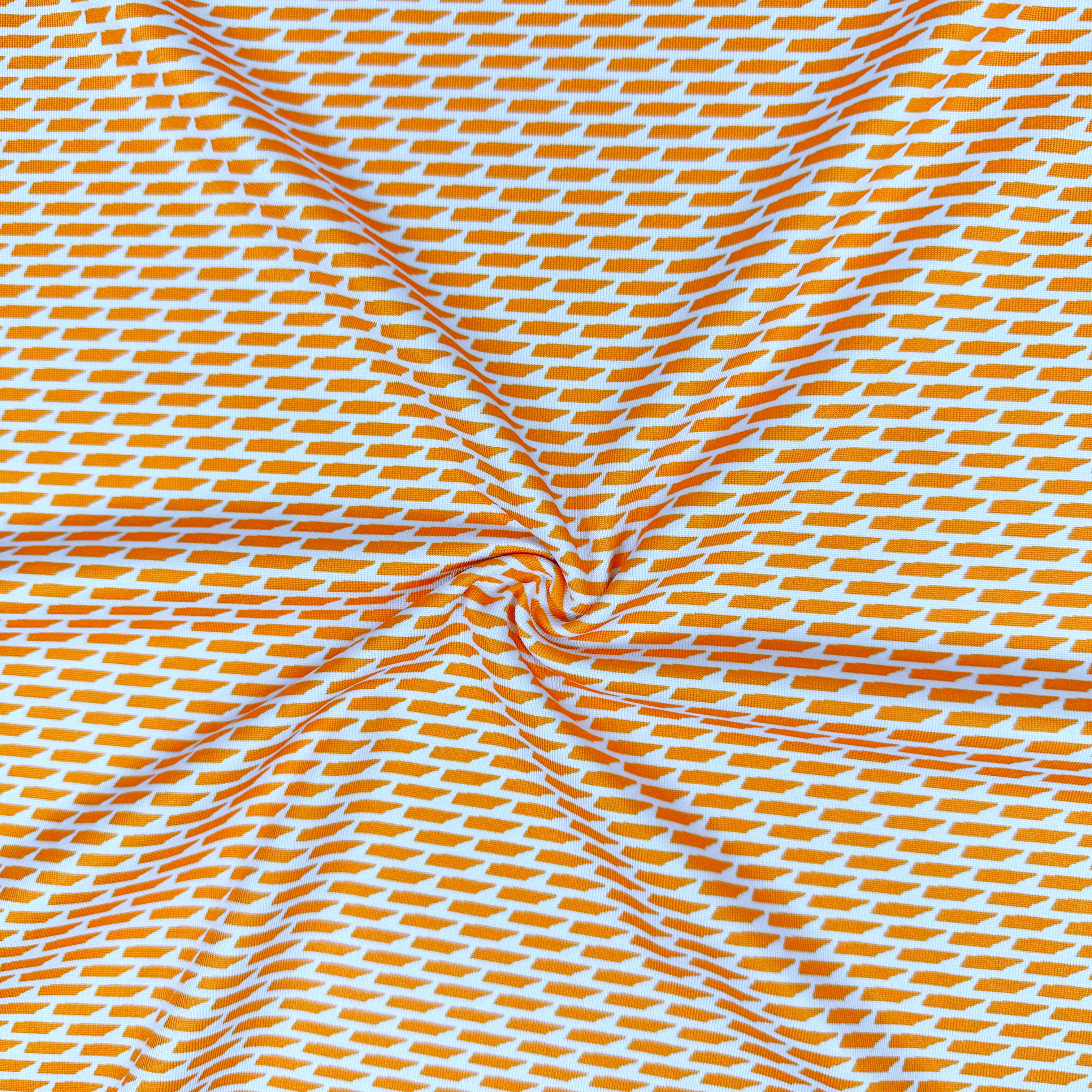 Tennessee Orange/White Print Polo