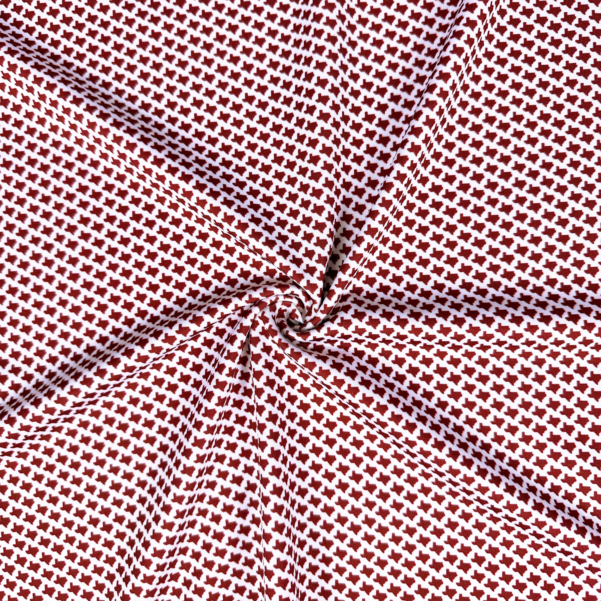 Texas Maroon Print Polo
