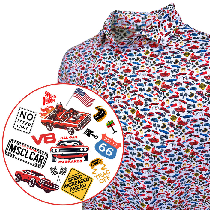 American Muscle Print Polo