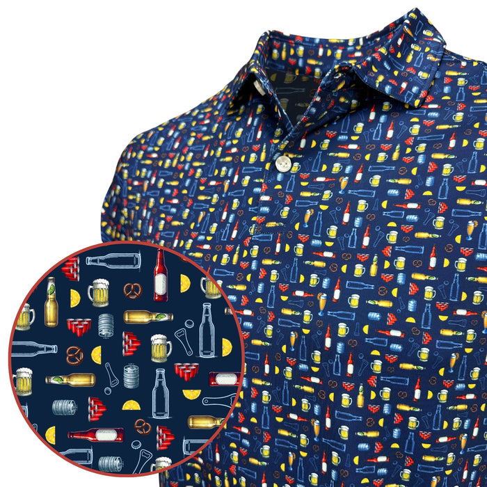 Brewski Beer Print Polo