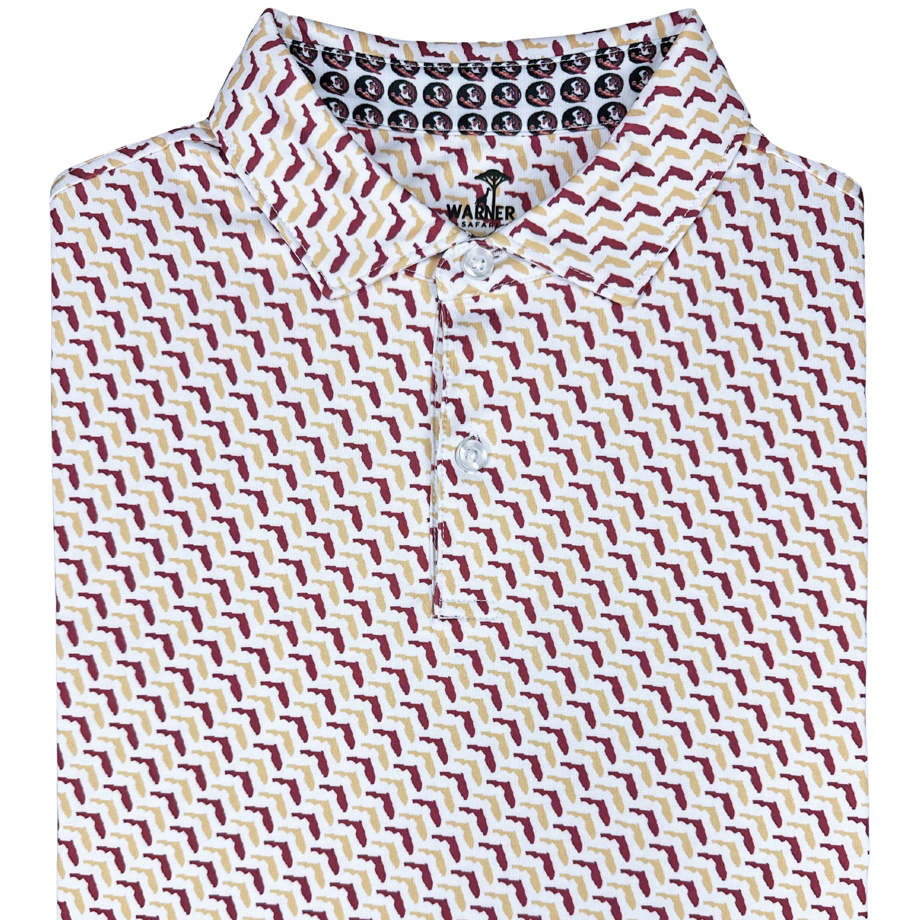 Patterned shirt with design on a white background