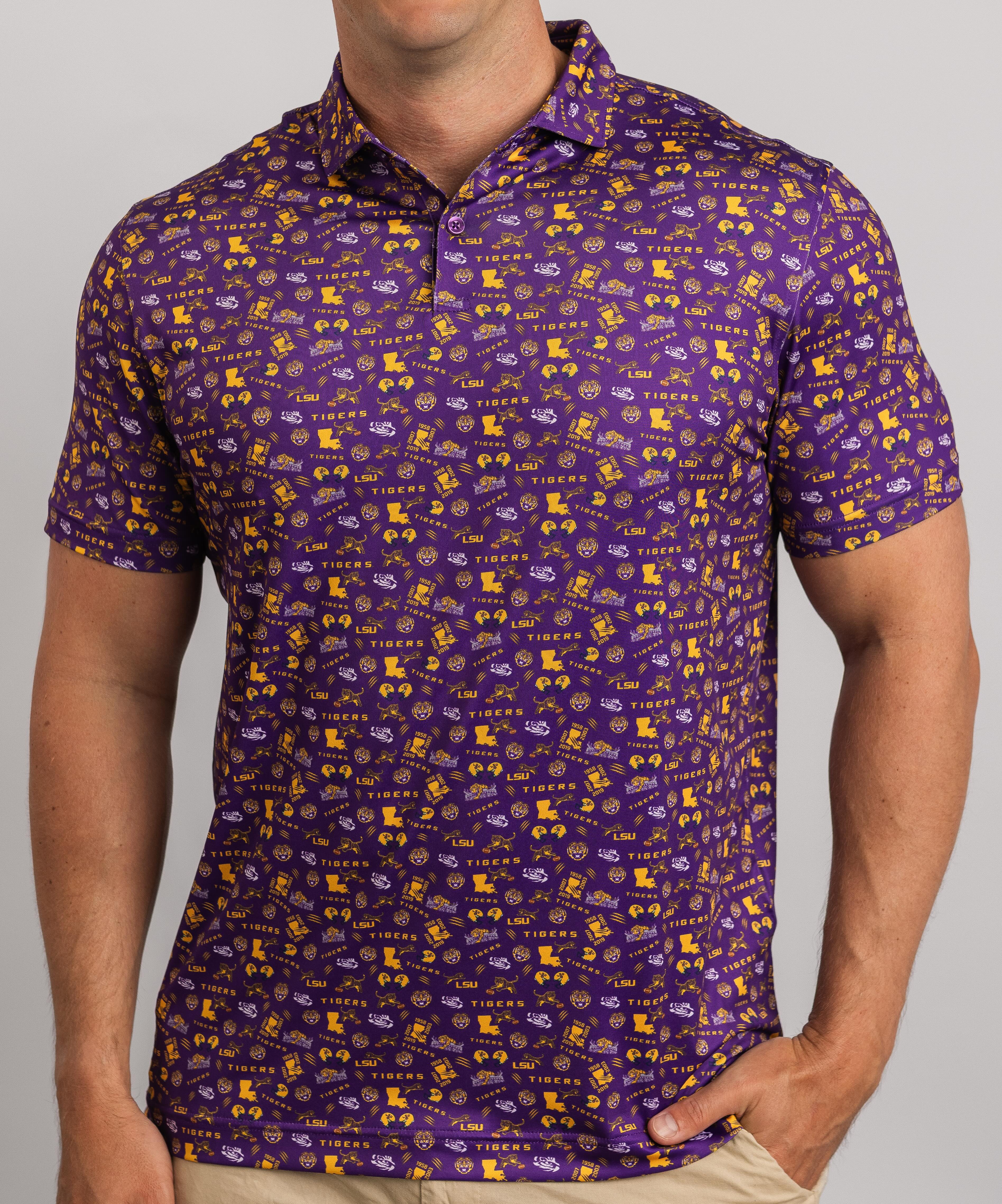 LSU Tiger Safari Polo