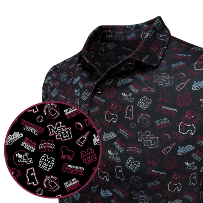 Miss State Neon Nightlife Polo
