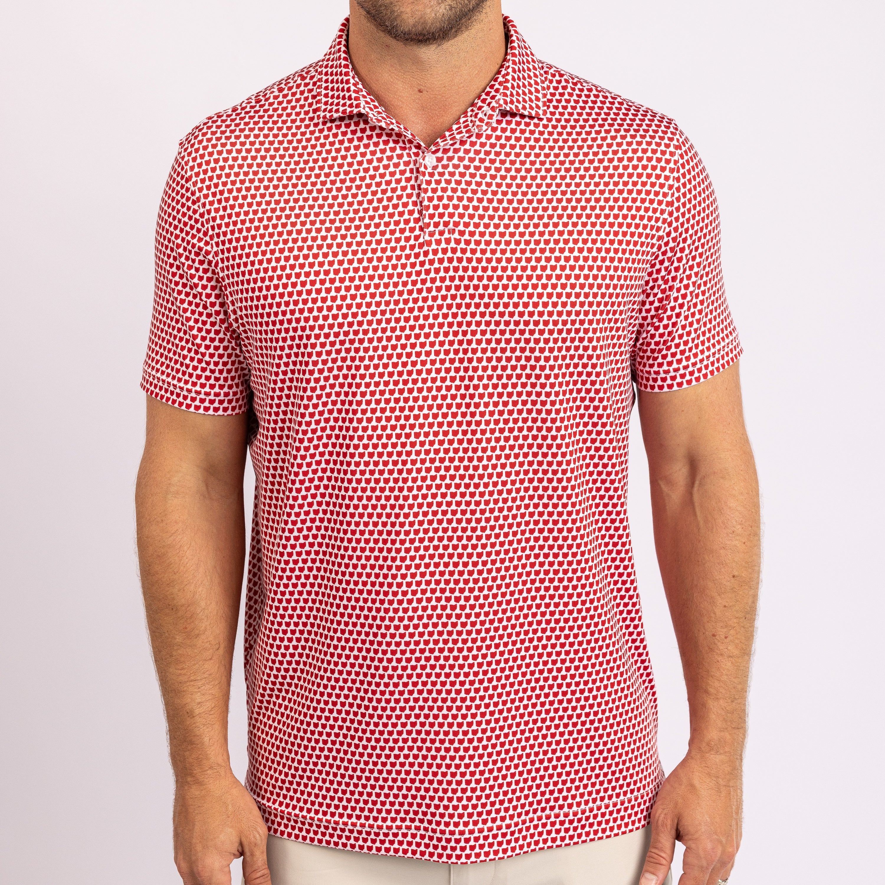 Red and white checkered fabric on a white background