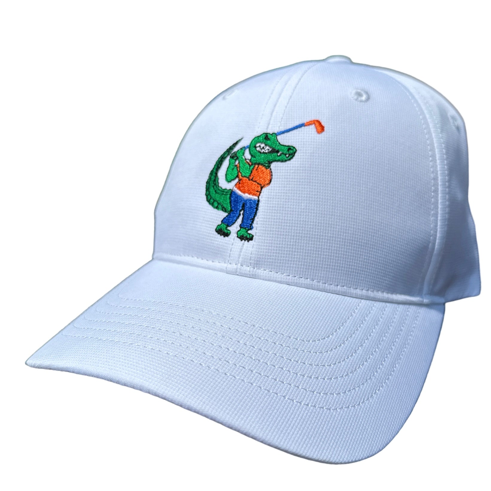 Swinging gator golf hat