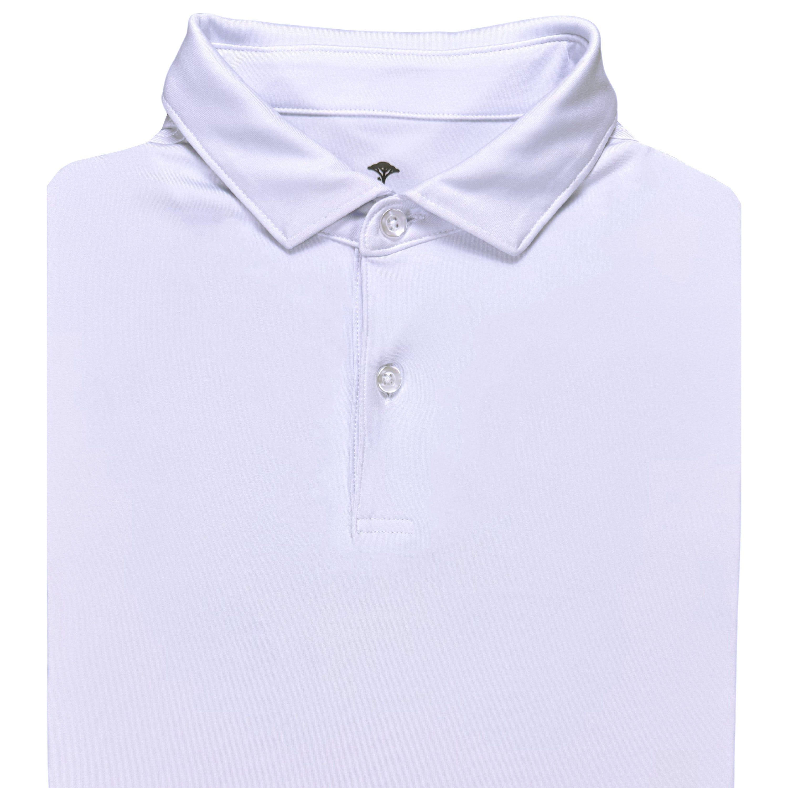 White polo shirt on a white background
