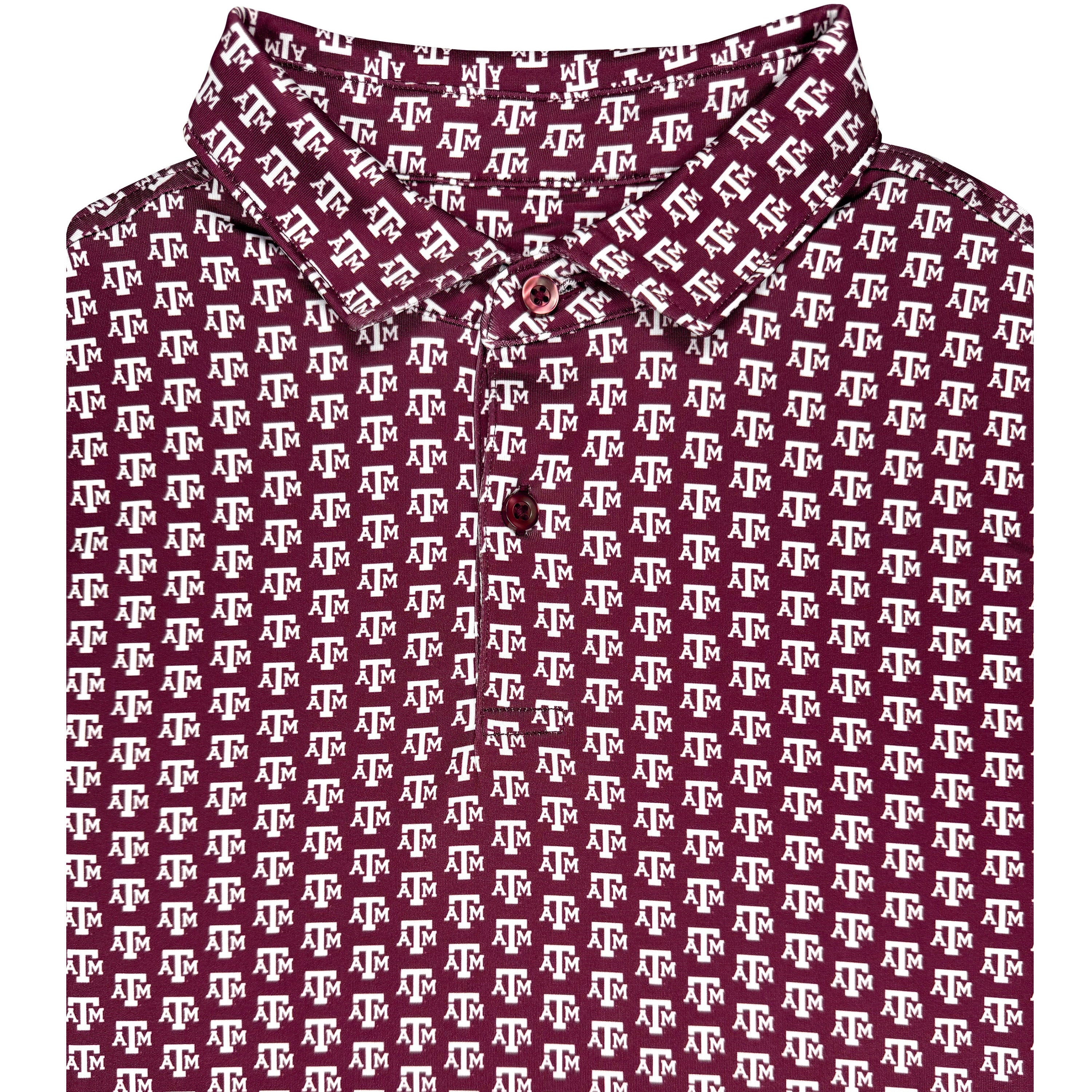 Folded Texas A&M logo polo red and white