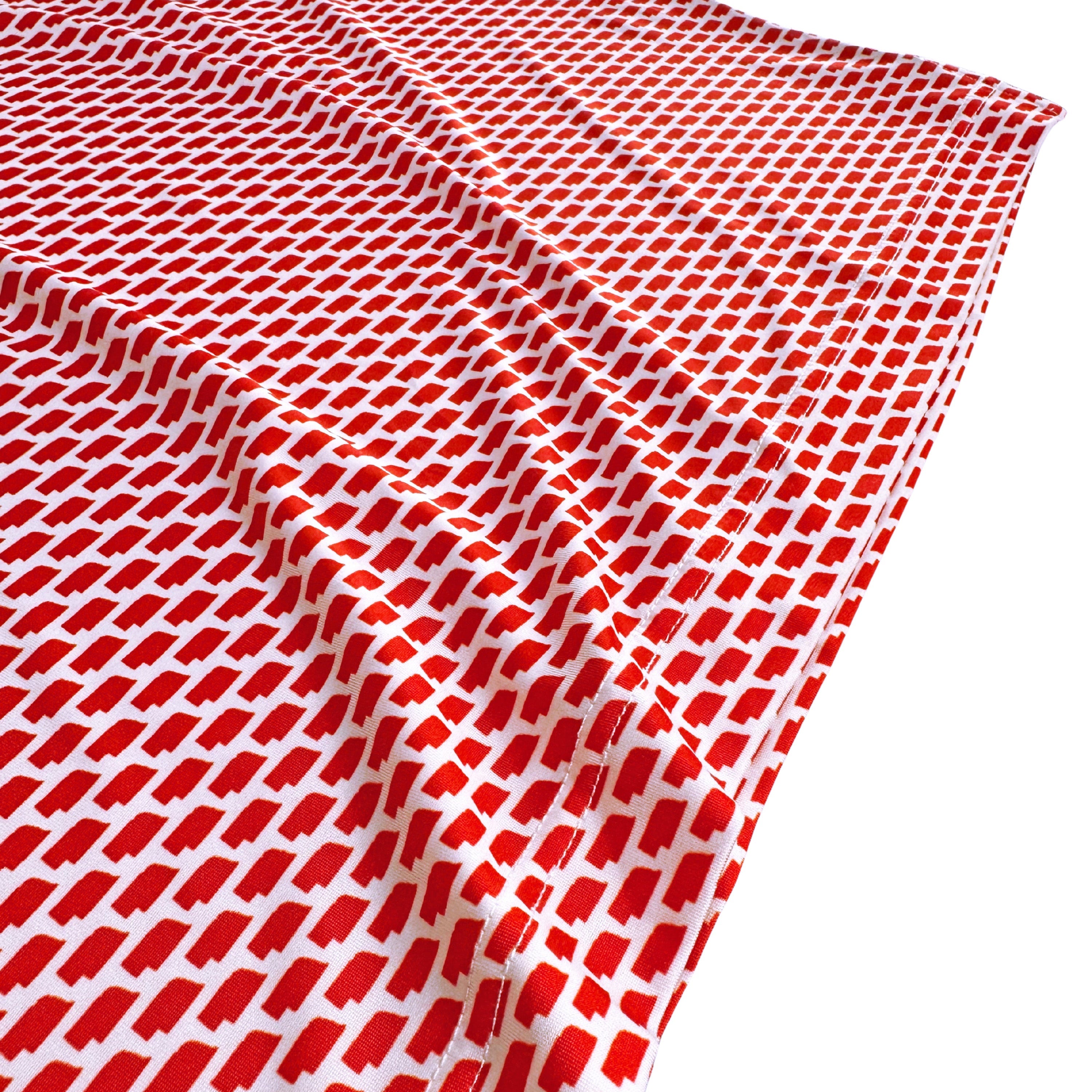 Red and white checkered fabric