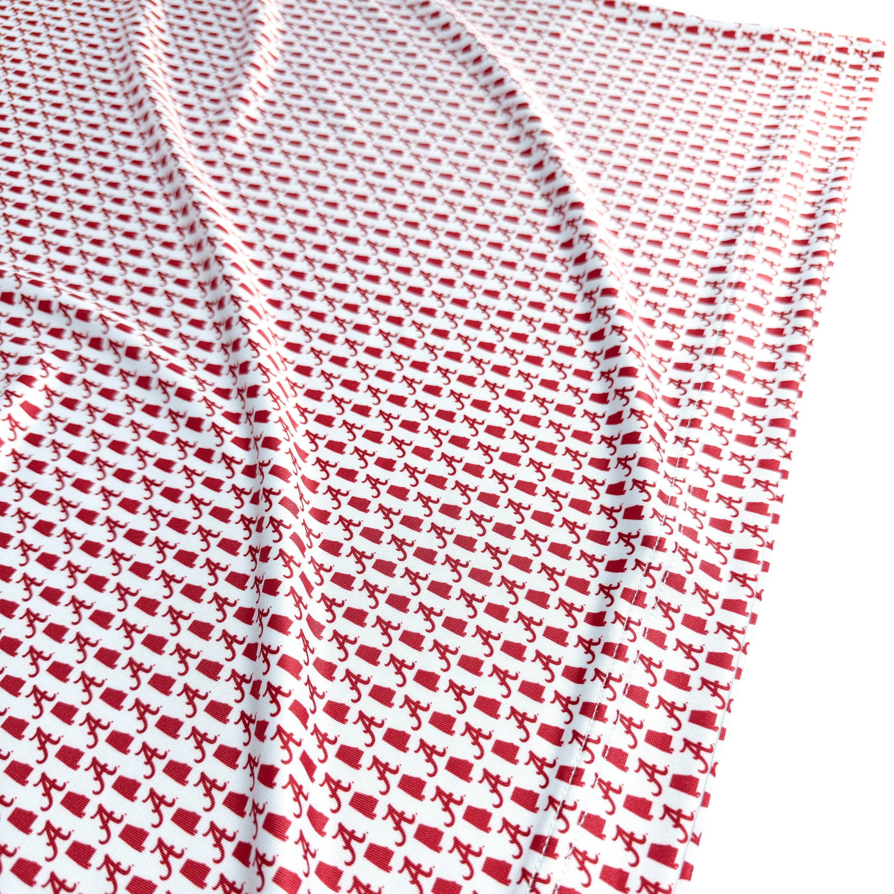 Red and white patterned fabric