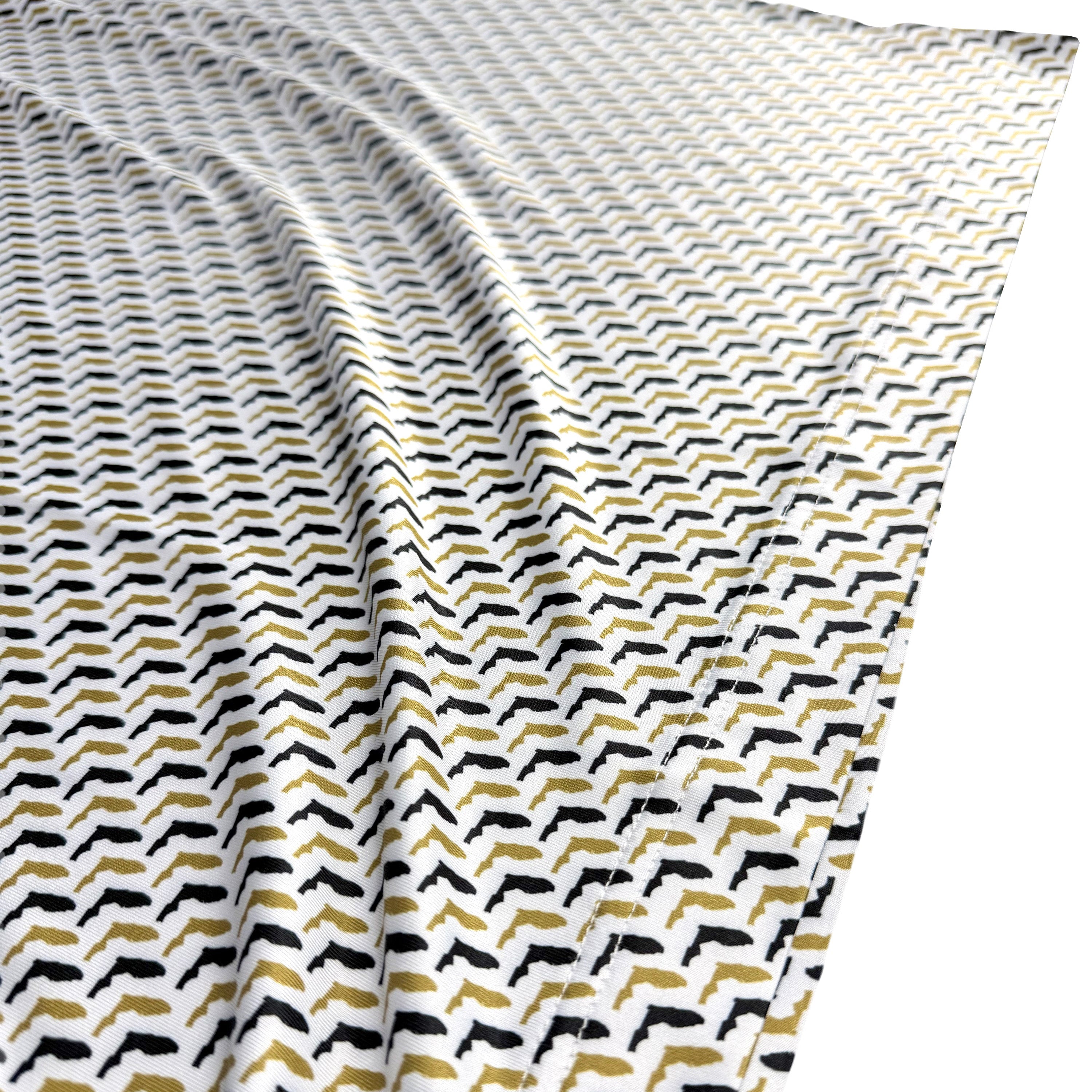 Pattern of small, repeated shapes on a white background