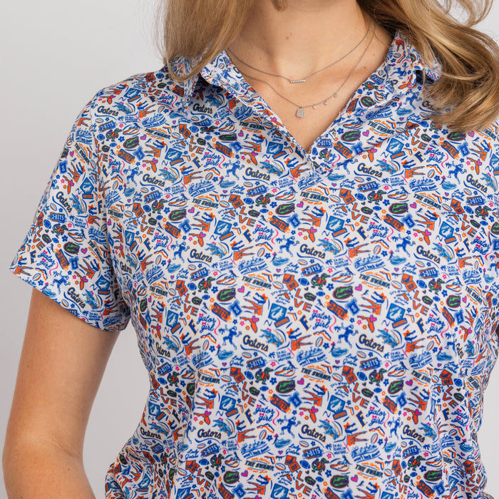 UF Gator Gameday Women's Print Polo