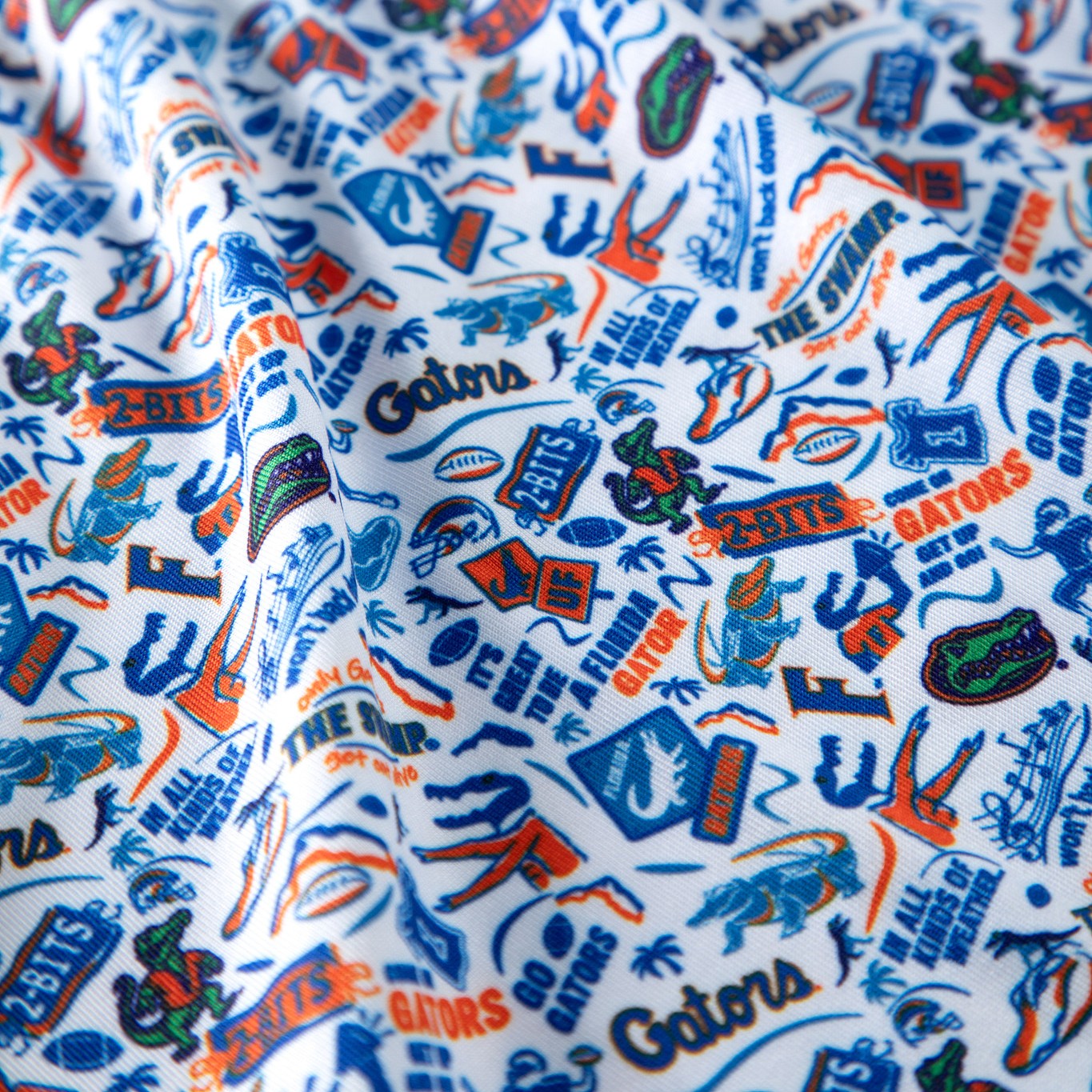 UF Gator Gameday Print Polo - White