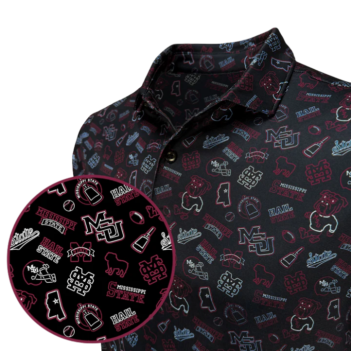 Miss State Neon Nightlife Polo