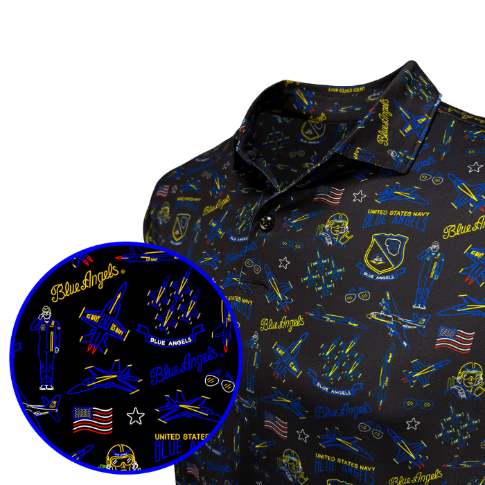USN Blue Angels Neon Nightlife Polo